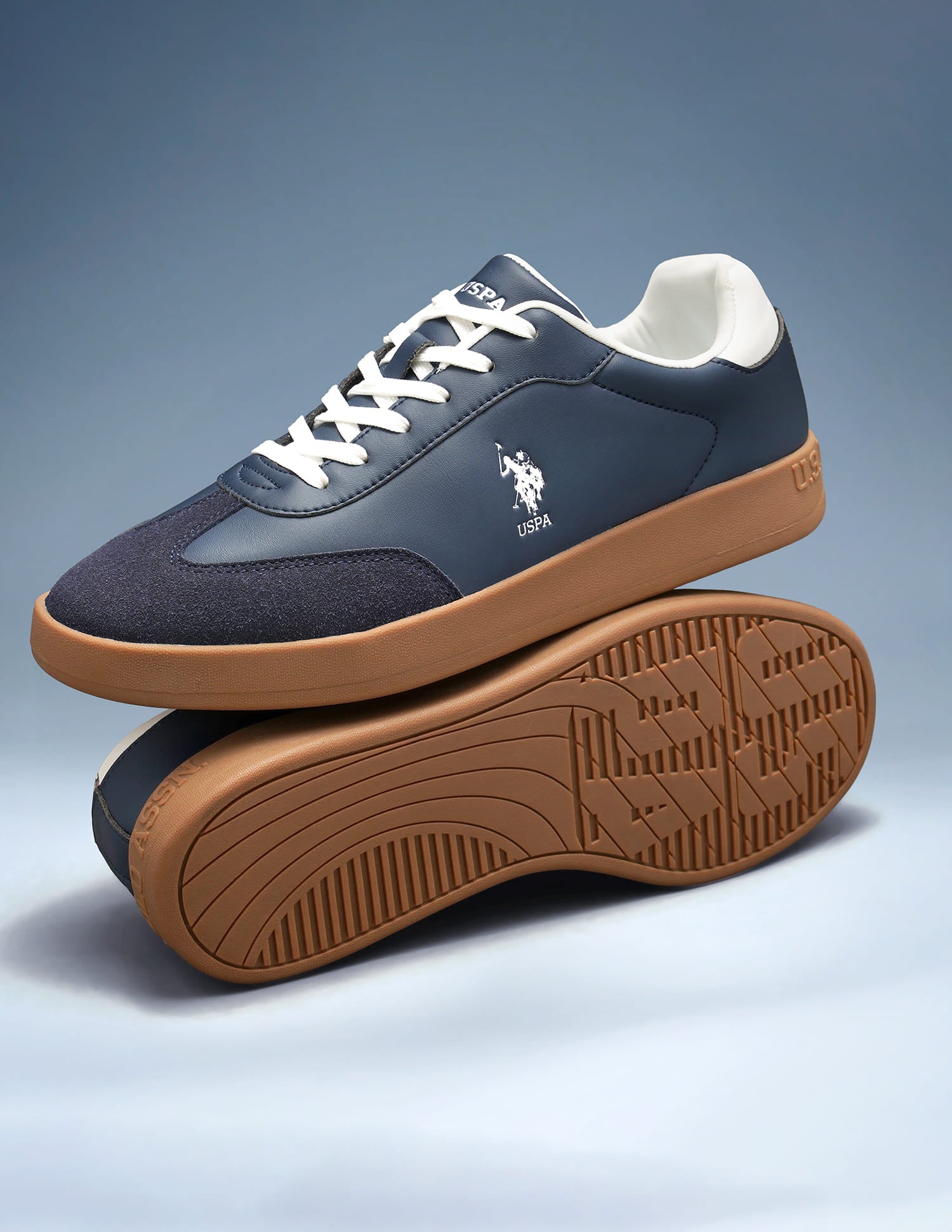 Round Toe Colourblocked Coba Sneakers Navy - U.S. Polo Assn. India | Large