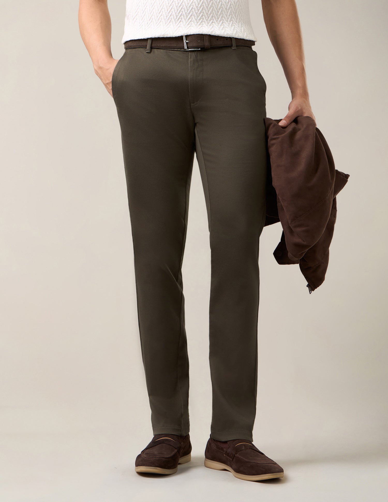 Mid Rise Denver Slim Fit Trousers Olive - U.S. Polo Assn. India | Large