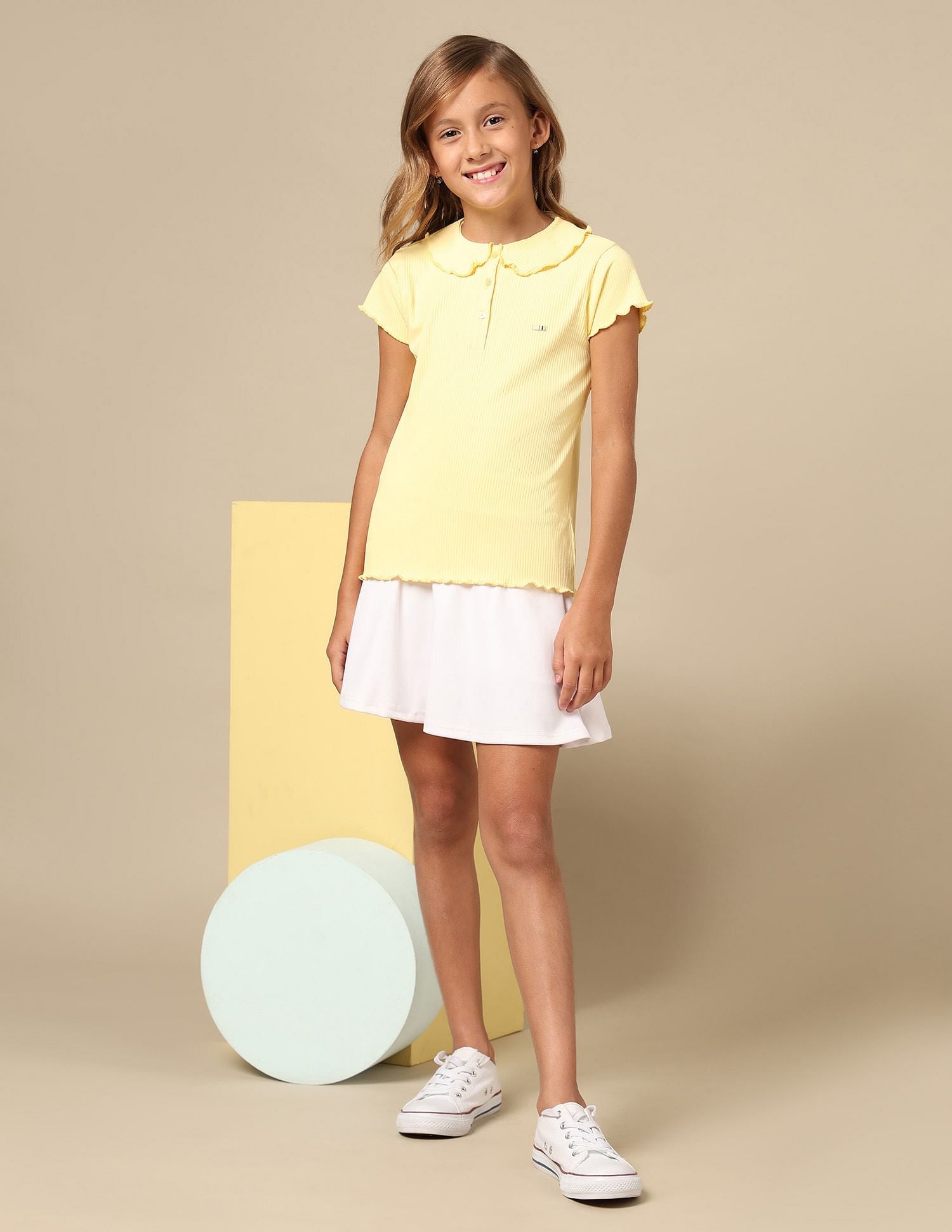 Girls Relaxed Fit Lettuce Edge T-Shirt
