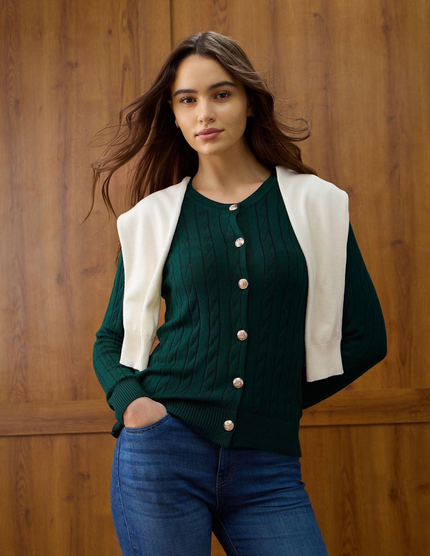 Patterned Knit Regular Fit Sweater