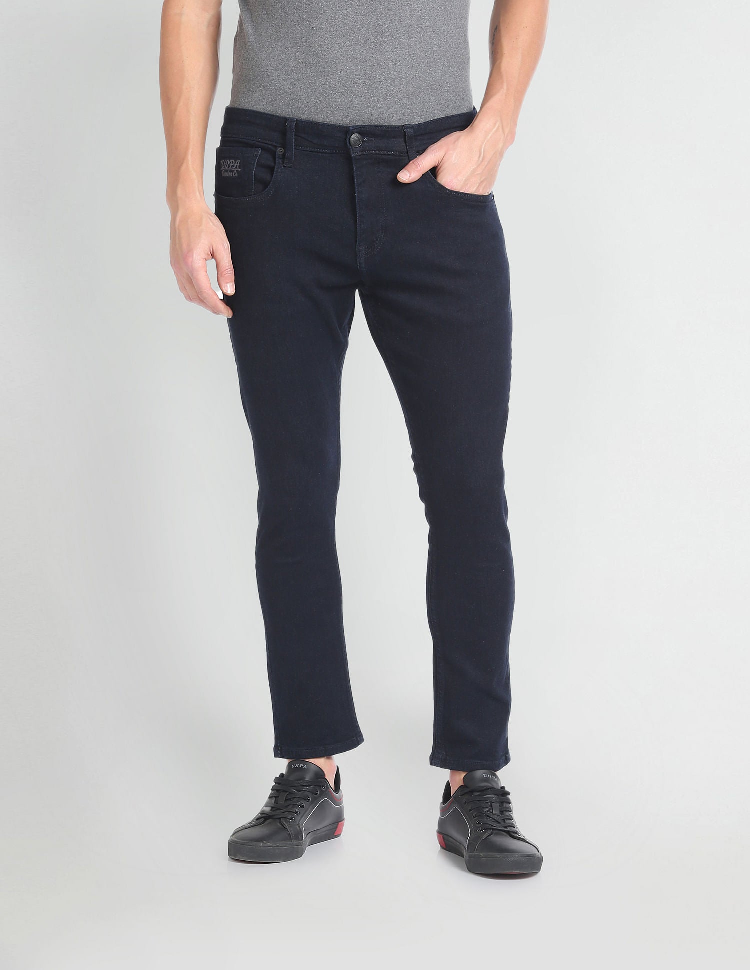 Henry Cropped Fit Blue Jeans