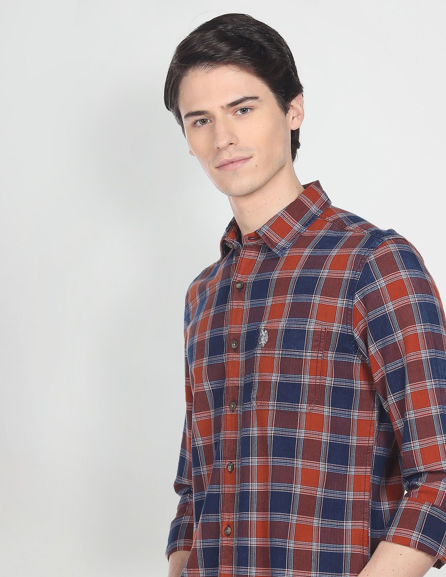 Indigo Vat Check Shirt Indigo - U.S. Polo Assn. India | Large