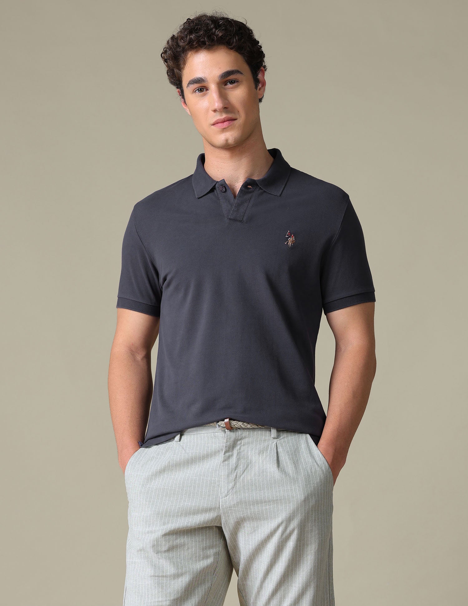 Solid Regular Fit Polo Shirt