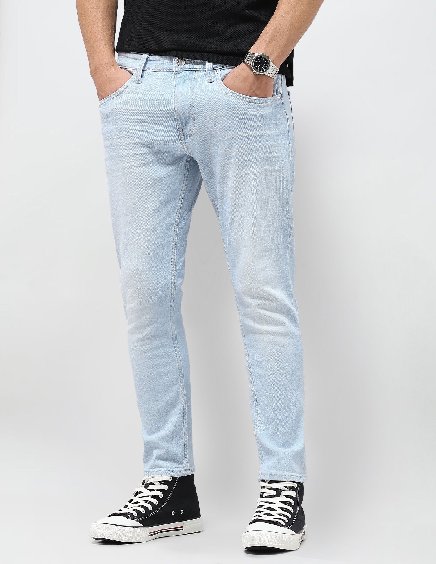 Henry Tapered Fit Blue Jeans Light Blue - U.S. Polo Assn. India | Large