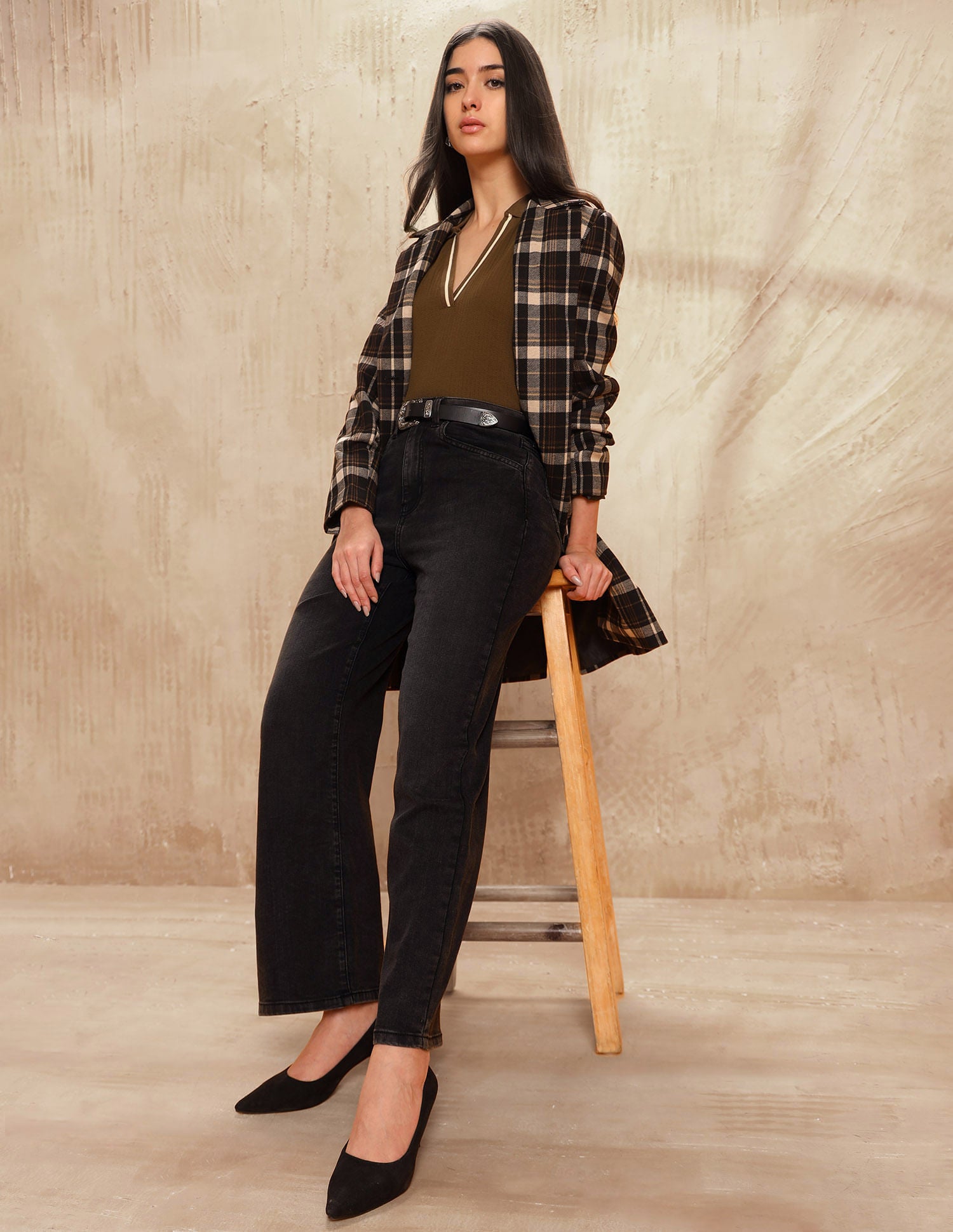 High Rise Wide Leg Fit