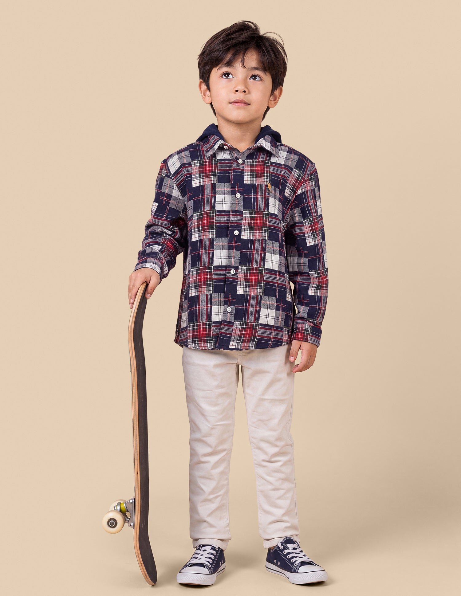 Plaid Checked Regular Fit Shirt Navy - U.S. Polo Assn. India | Large