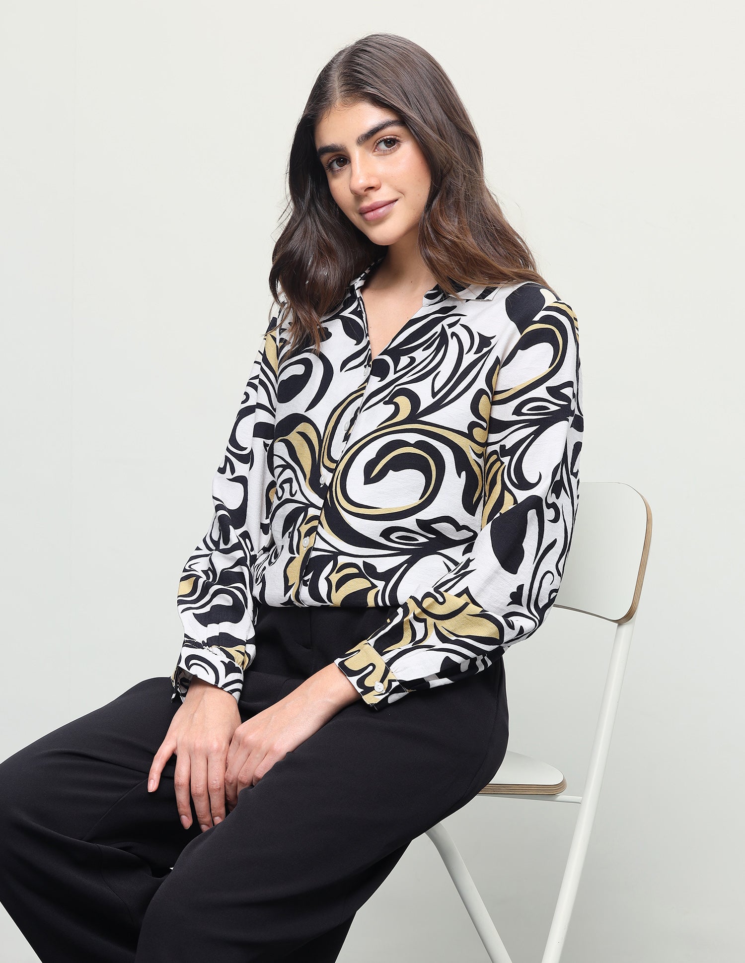Abstract Printed Relaxed Fit Shirt Multicolour - U.S. Polo Assn. India | Large