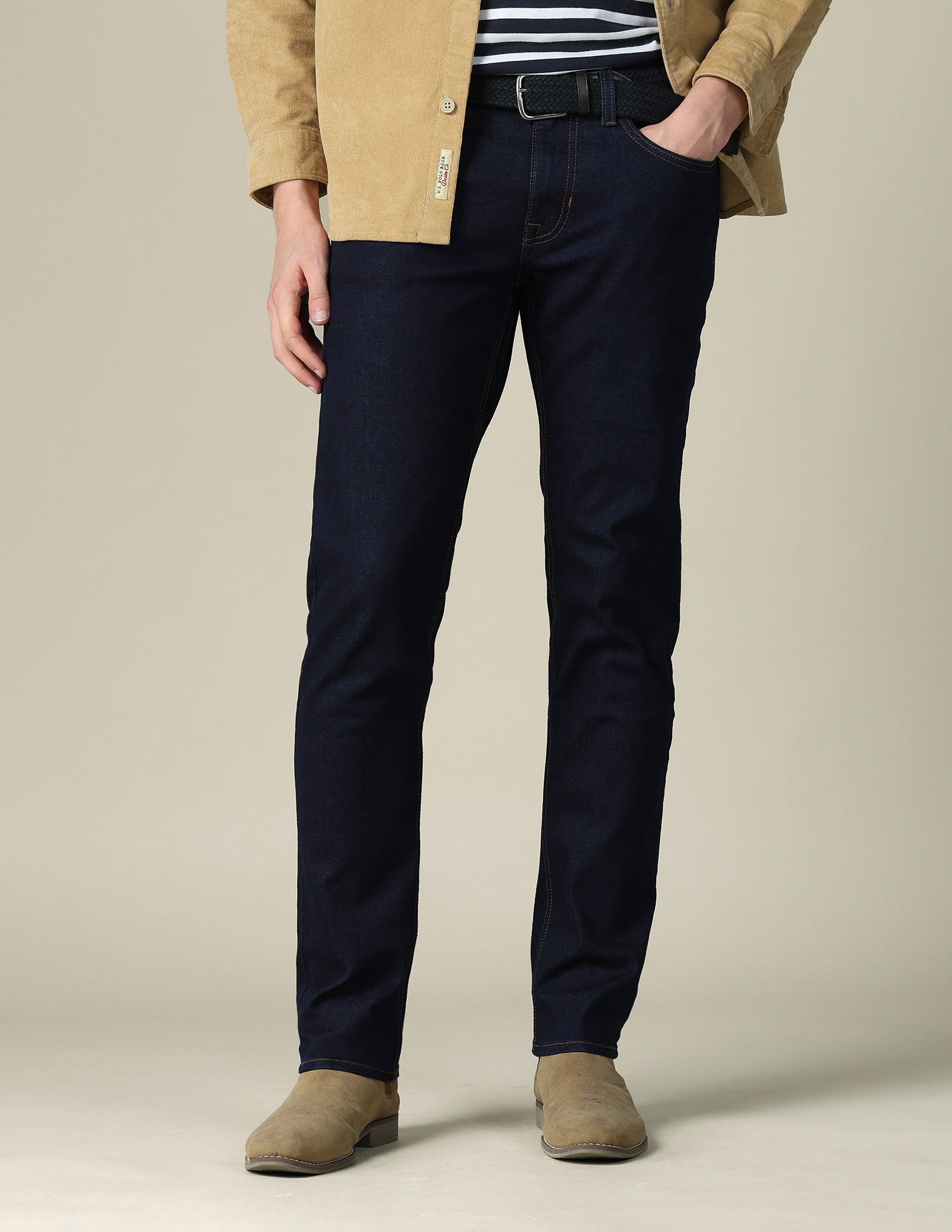 Brandon Slim Tapered Fit Blue Jeans