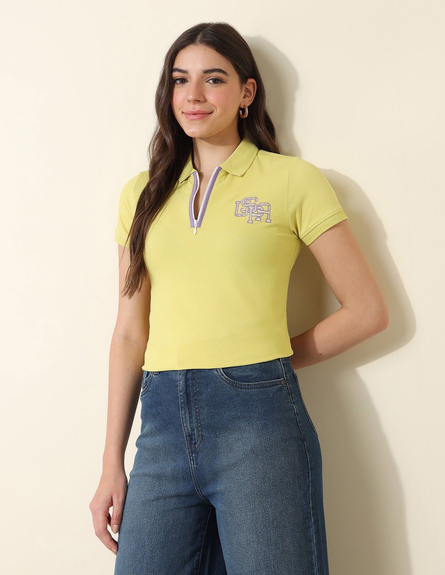 Regular Fit Tipped Polo Shirt Lime Green - U.S. Polo Assn. India | Large