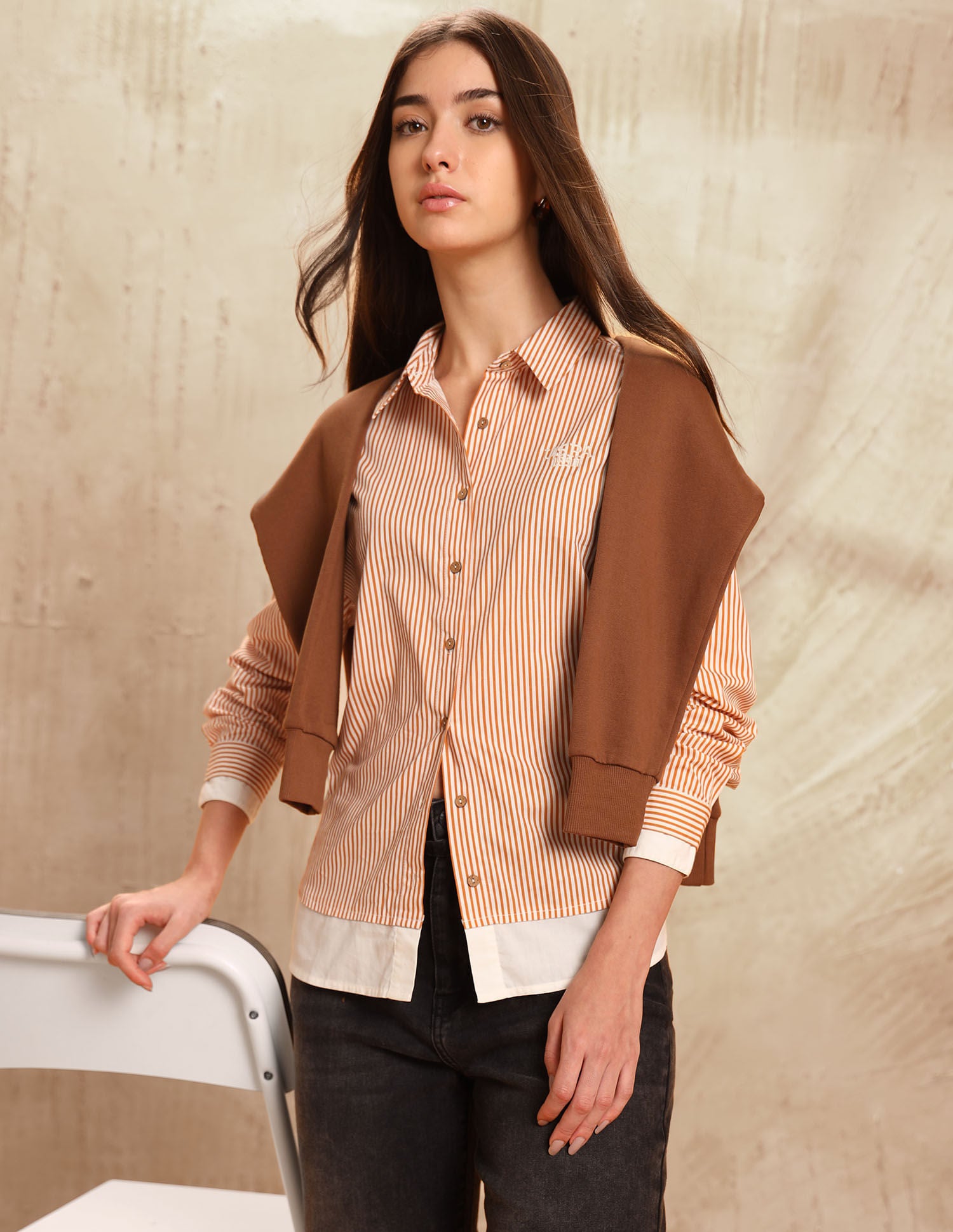 Vertical Striped Regular Fit Shirt