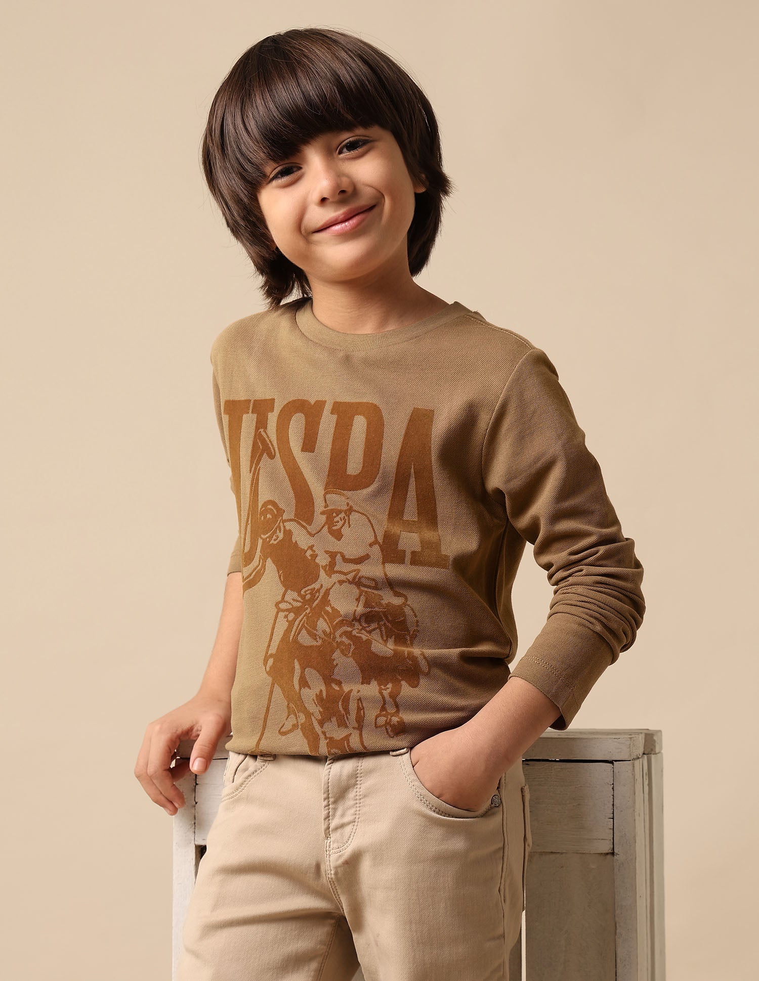 Boys Graphic Brand Printed Regular Fit T Shirt