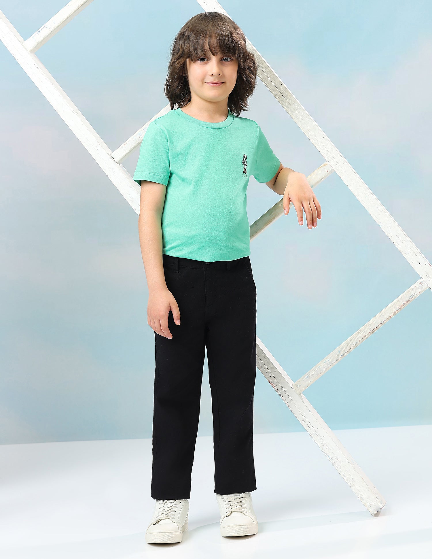 Mid Rise Twill Trousers