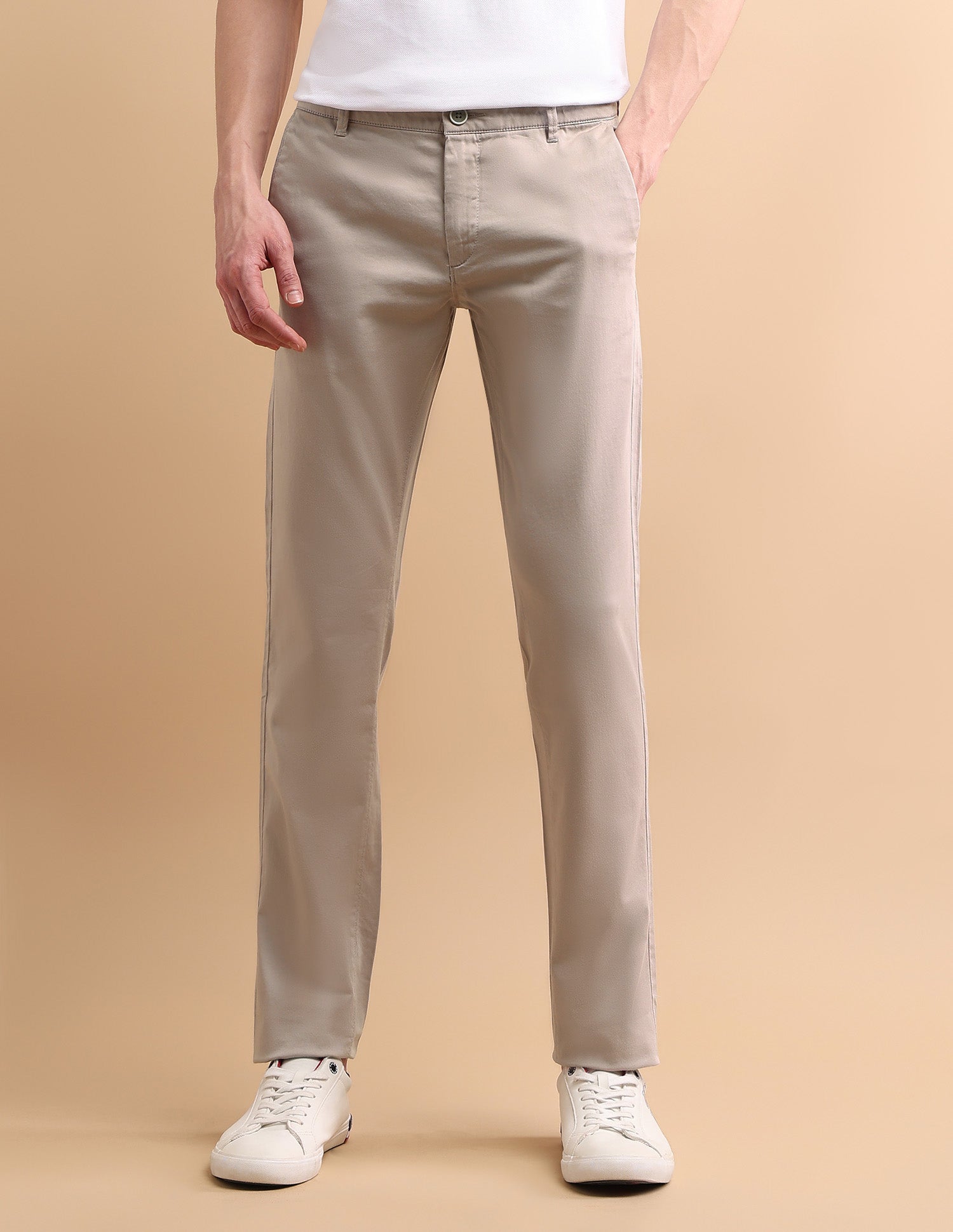 Denver Slim Fit Cotton Stretch Solid Signature Chinos