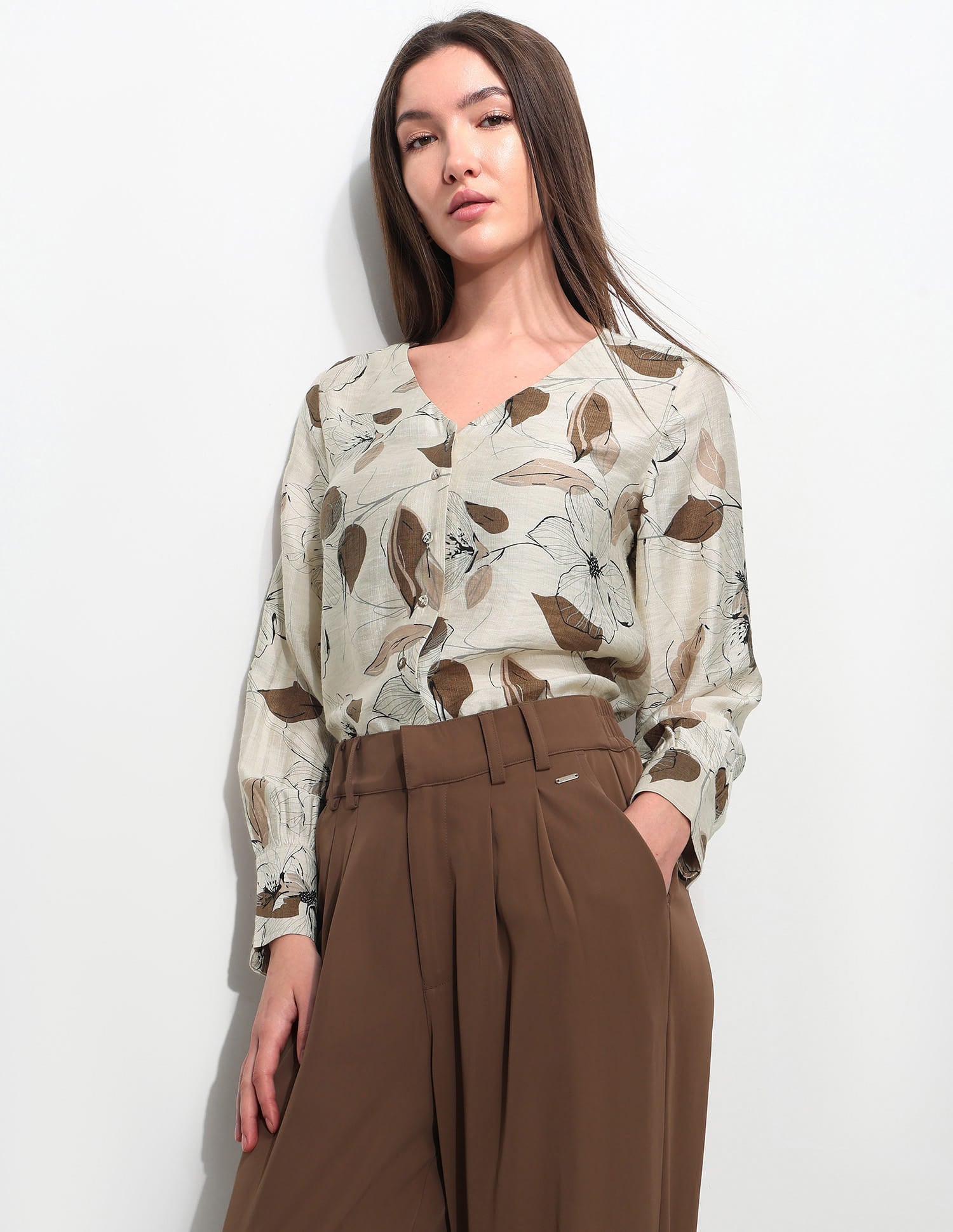 Relaxed Fit Floral Printed Top