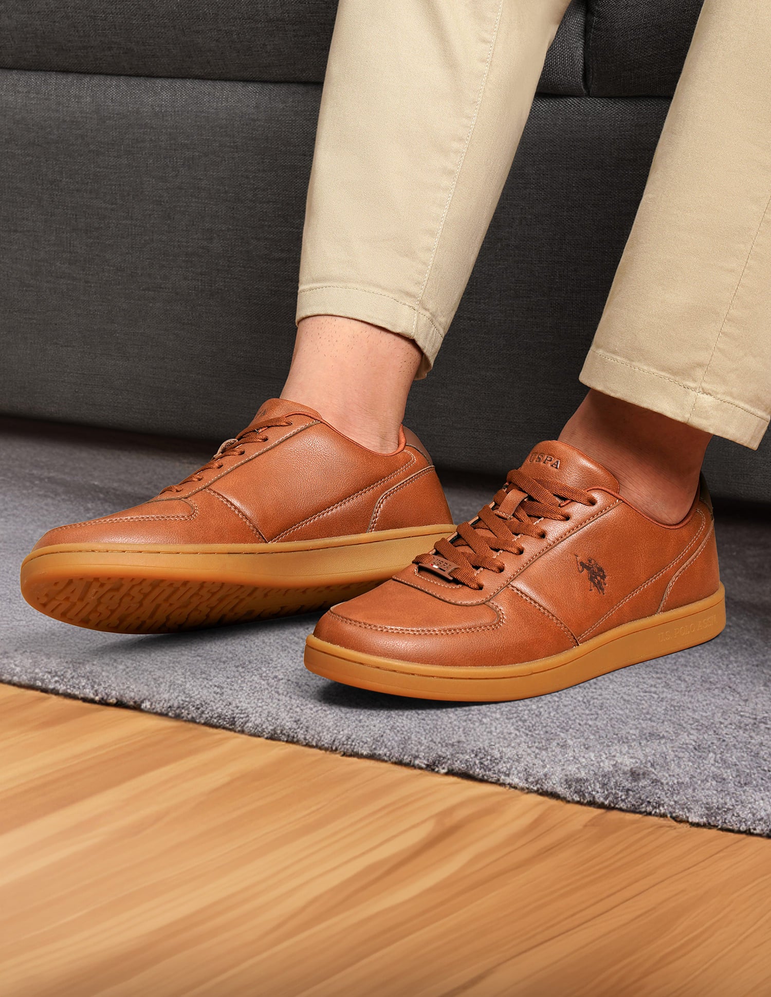 Round Toe Alexis 2.0 Sneakers Tan - U.S. Polo Assn. India | Large