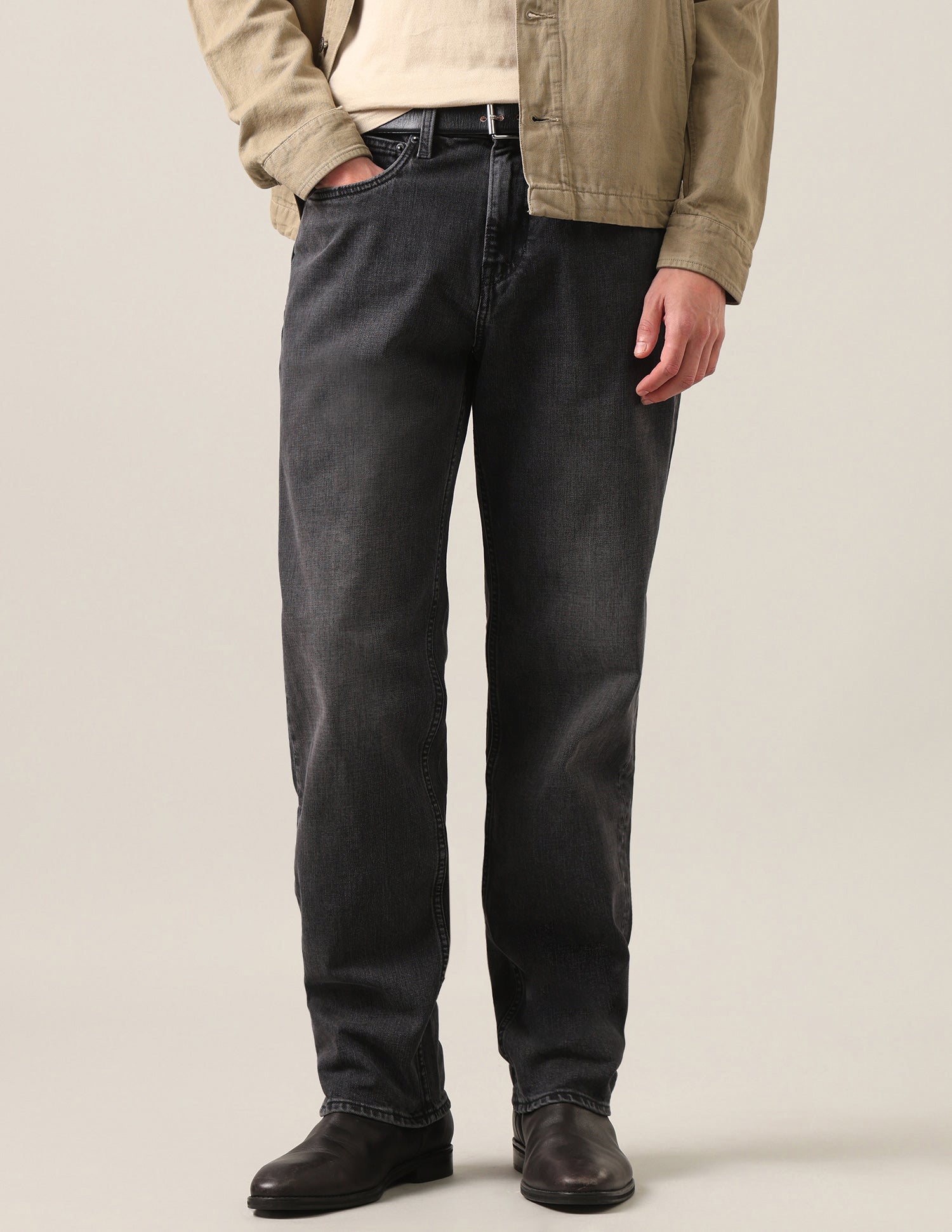 Shawn Relaxed Fit Black Jeans Washed Black - U.S. Polo Assn. India | Large