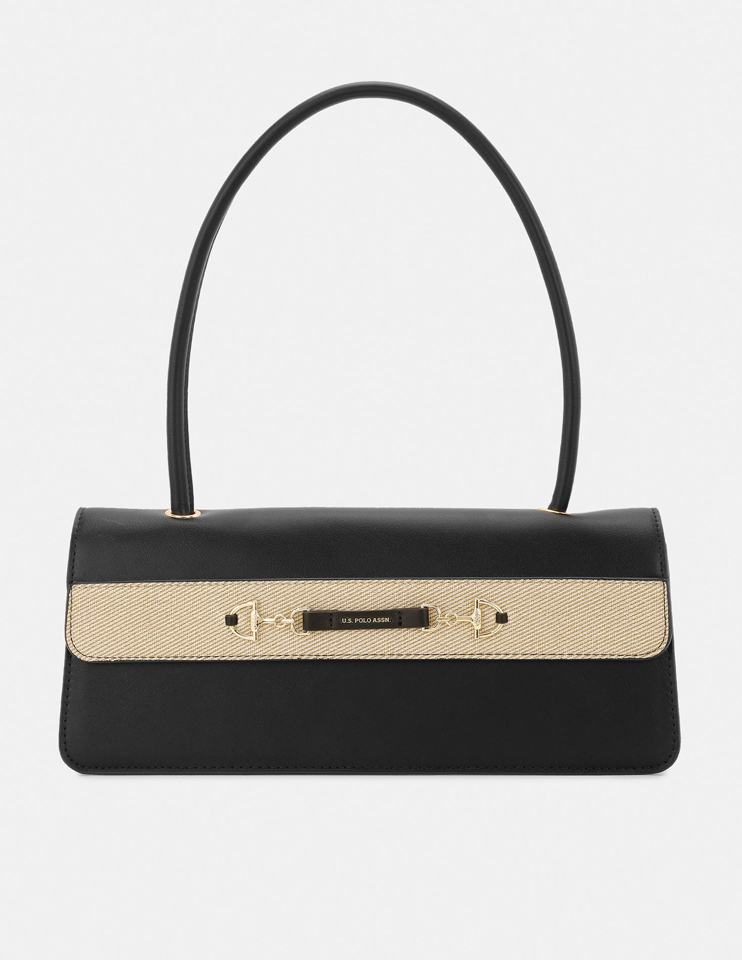 Women Aimee Colour Blocked Shoulder Bag Black - U.S. POLO ASSN. | Large