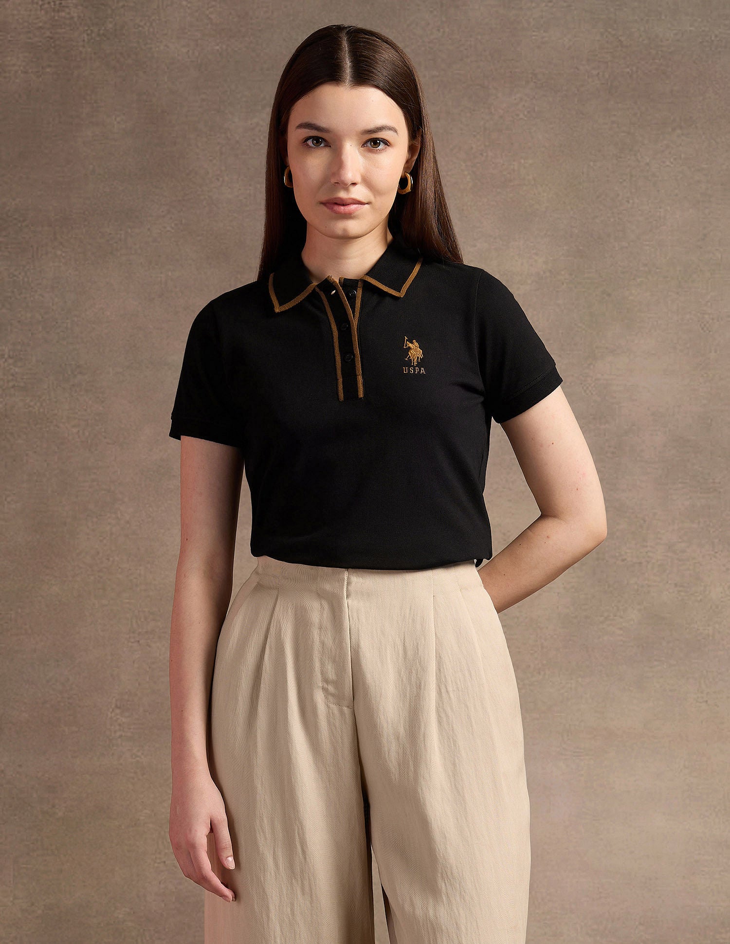 Tipped Placket Polo Shirt