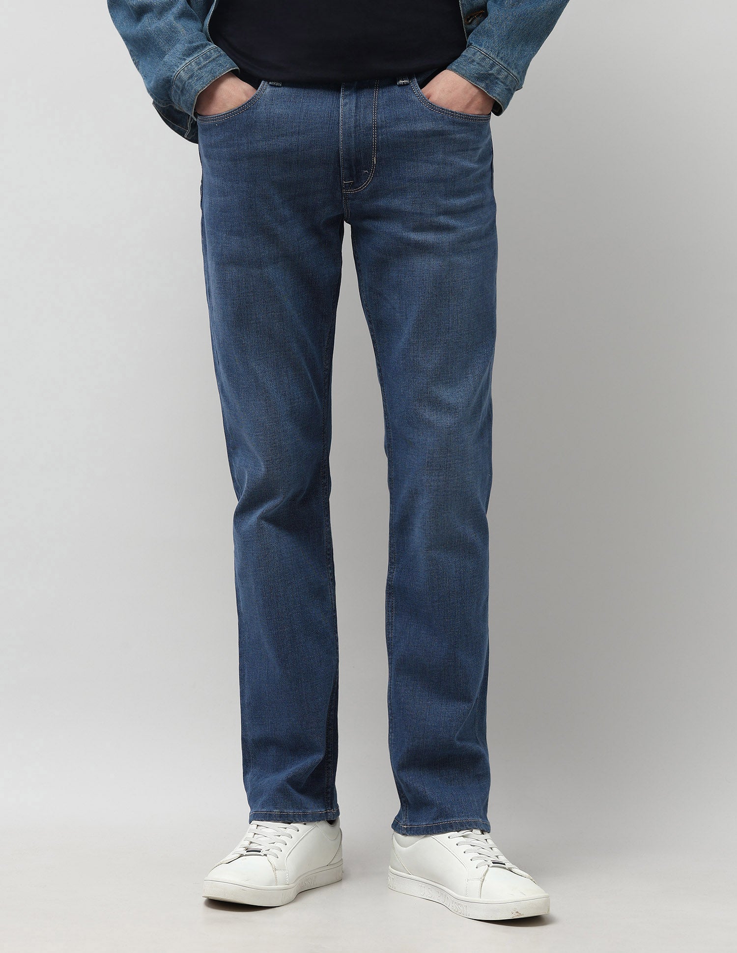 Harold Slim Straight Fit Blue Jeans