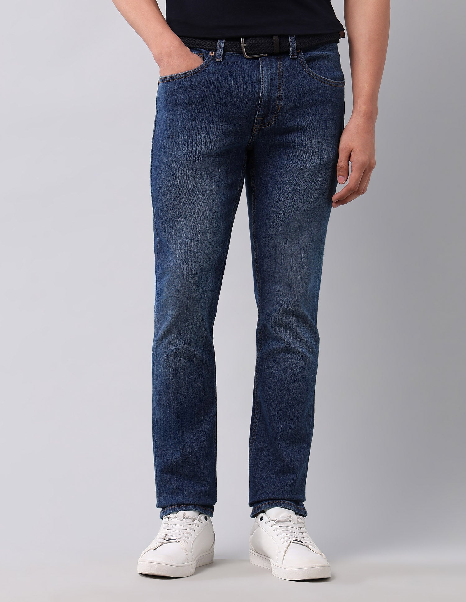 Regallo Skinny Fit Blue Jeans Dark Blue - U.S. Polo Assn. India | Large