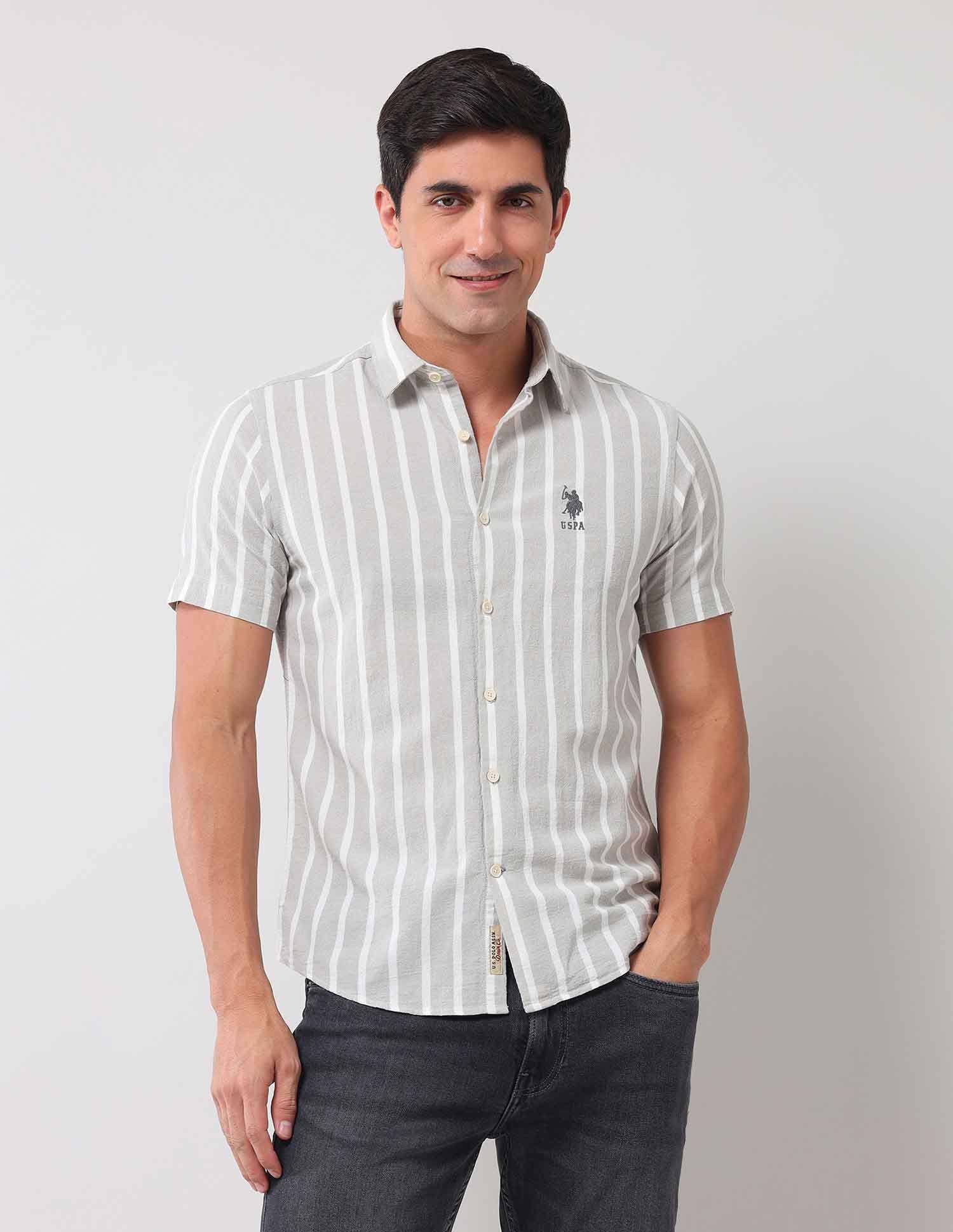 Regular Fit Vertical Striped Shirt