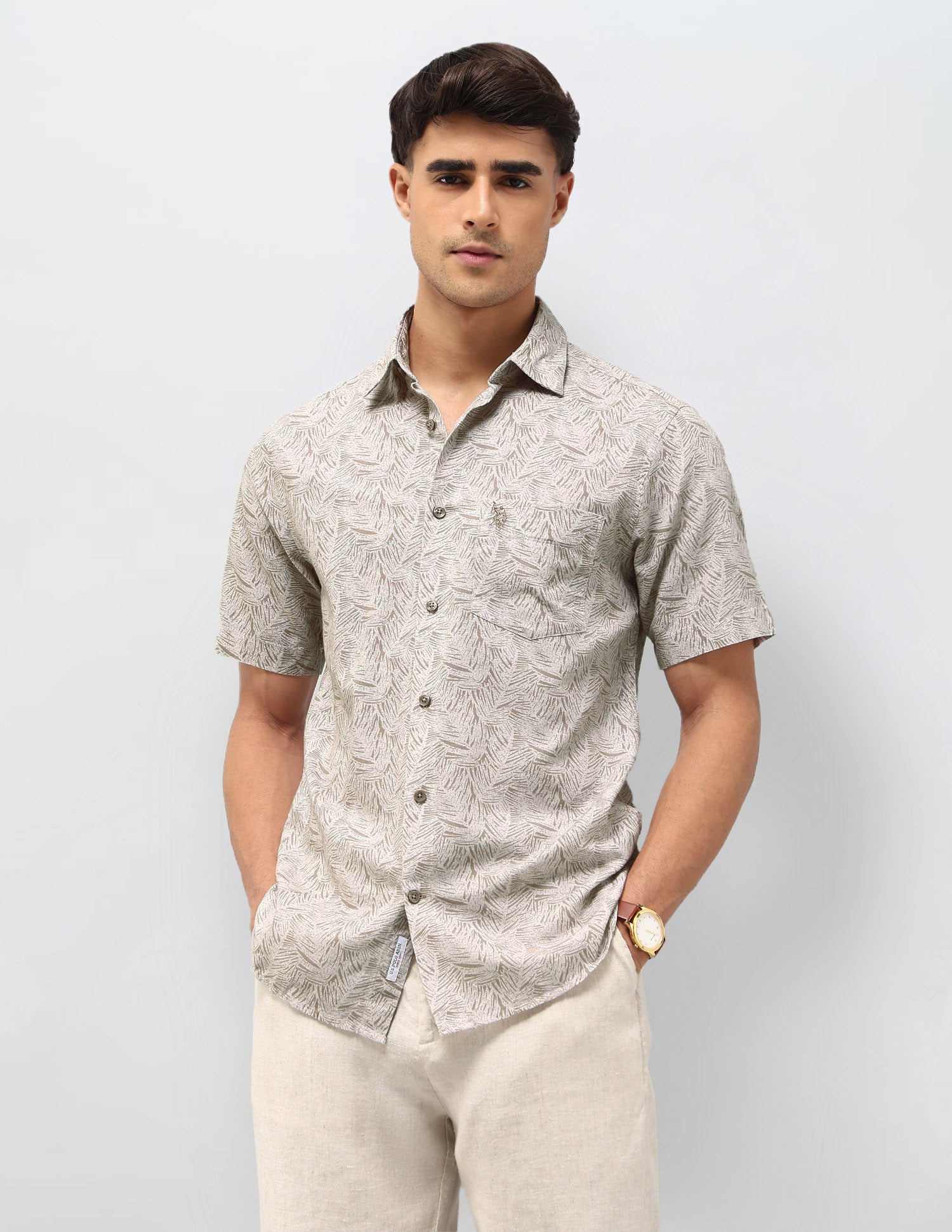 Tropical Printed Tailored Fit Shirt