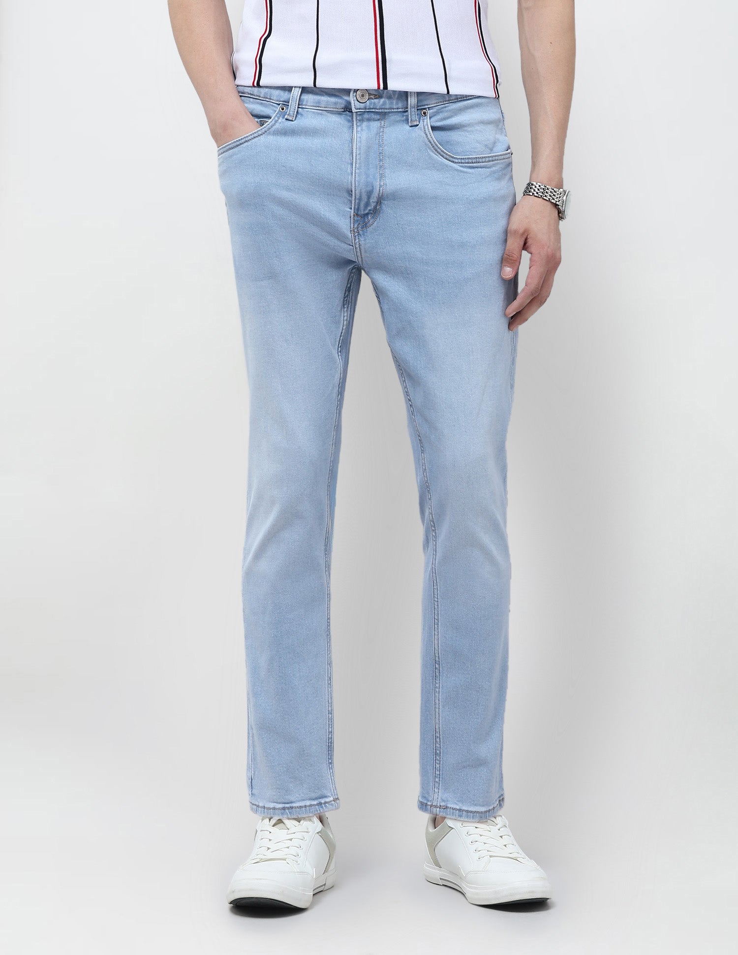 Cole Comfort Cropped Fit Blue Jeans