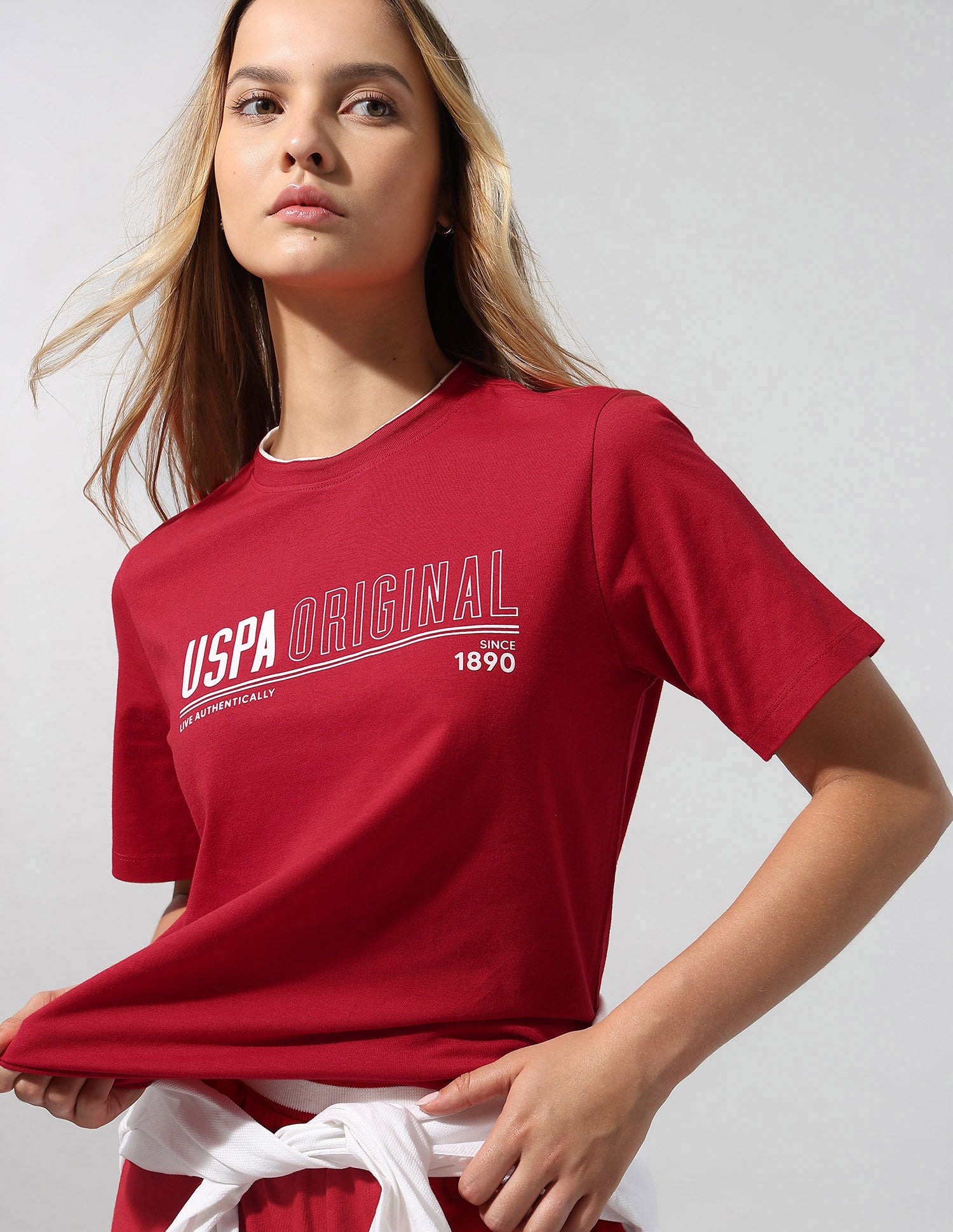 Shrunken Regular Fit T-Shirt Red - U.S. Polo Assn. India | Large