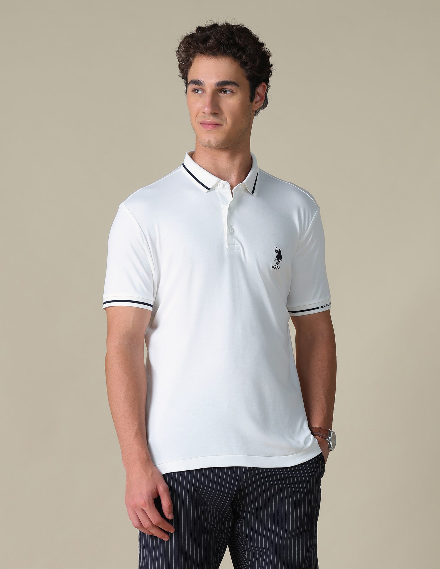 Regular Fit Solid Polo Shirt