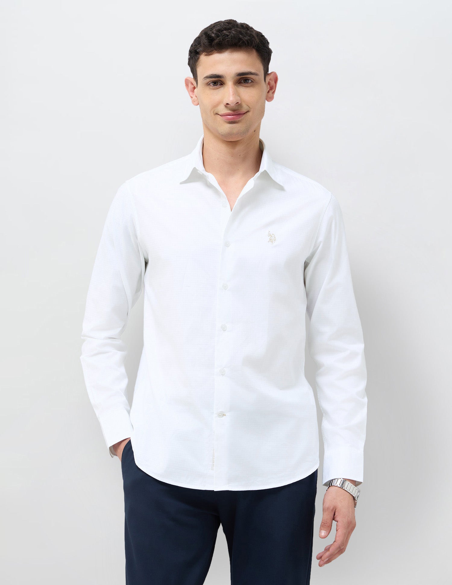 Textured Tailored Fit Shirt