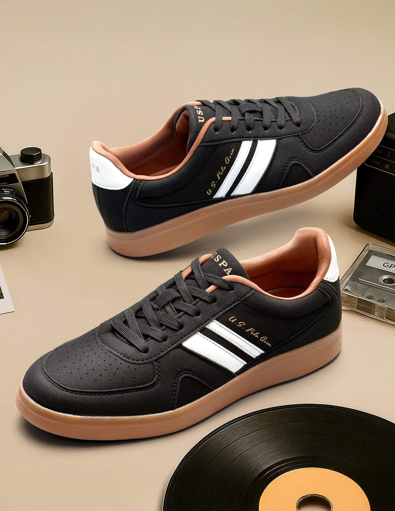 Edda Black Sneaker Shoes Black - U.S. Polo Assn. India | Large