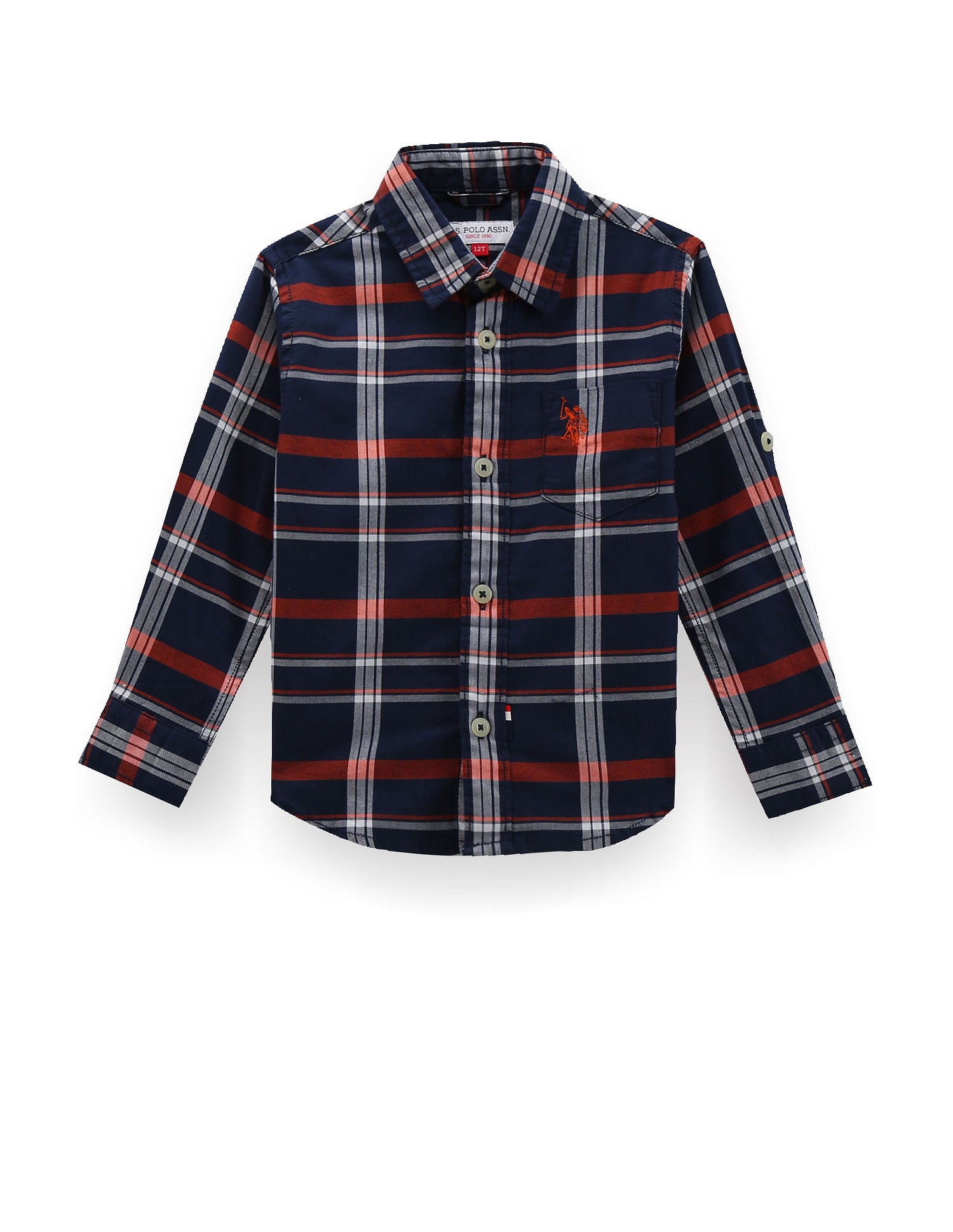 Boys Plaid Check Cotton Shirt