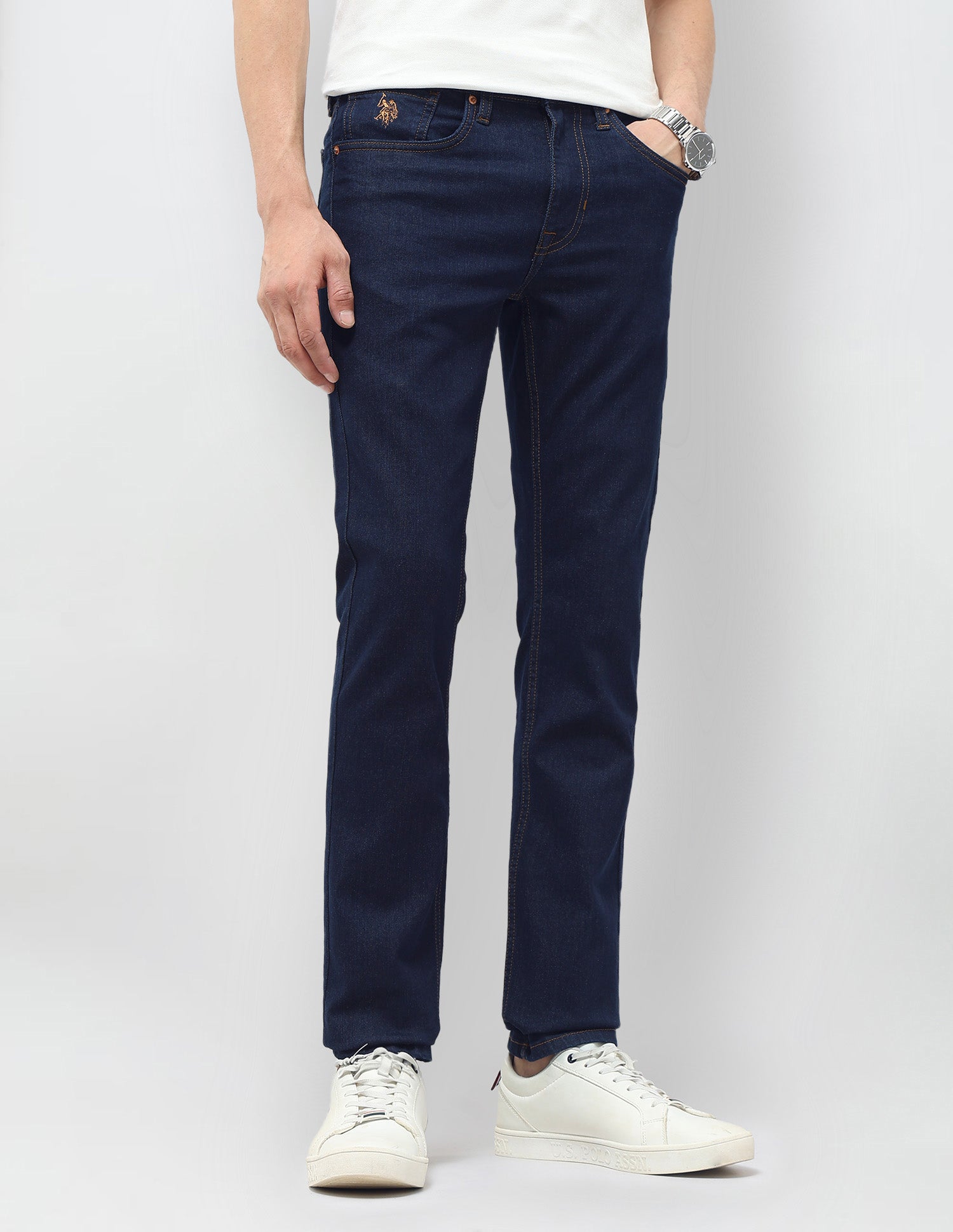 Regallo Skinny Fit Blue Jeans Indigo - U.S. Polo Assn. India | Large