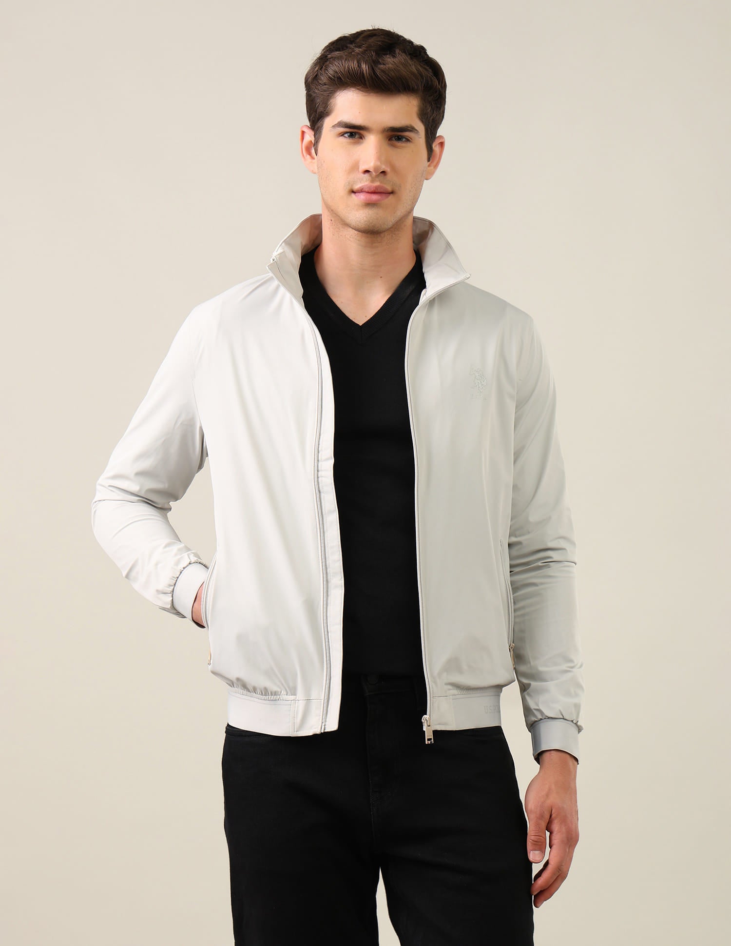 Graphic Printed Regular Fit Jacket
