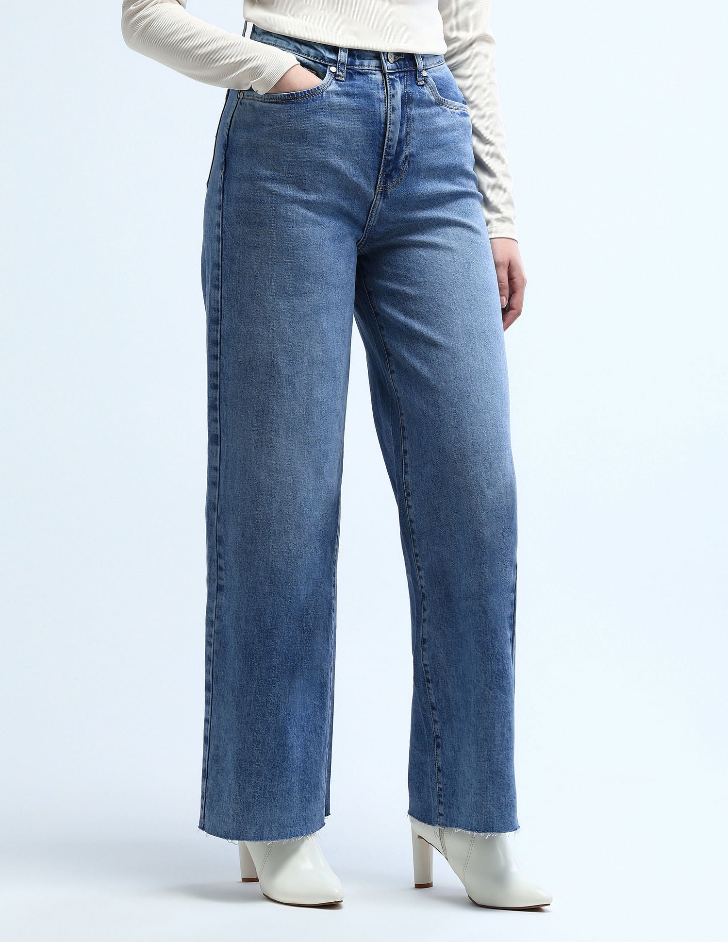 High Rise Wideleg Jeans