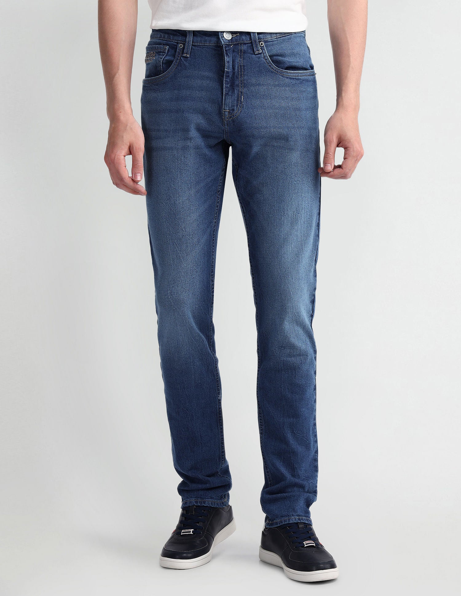 Brandon Slim Tapered Blue Jeans Dark Blue - U.S. Polo Assn. India | Large