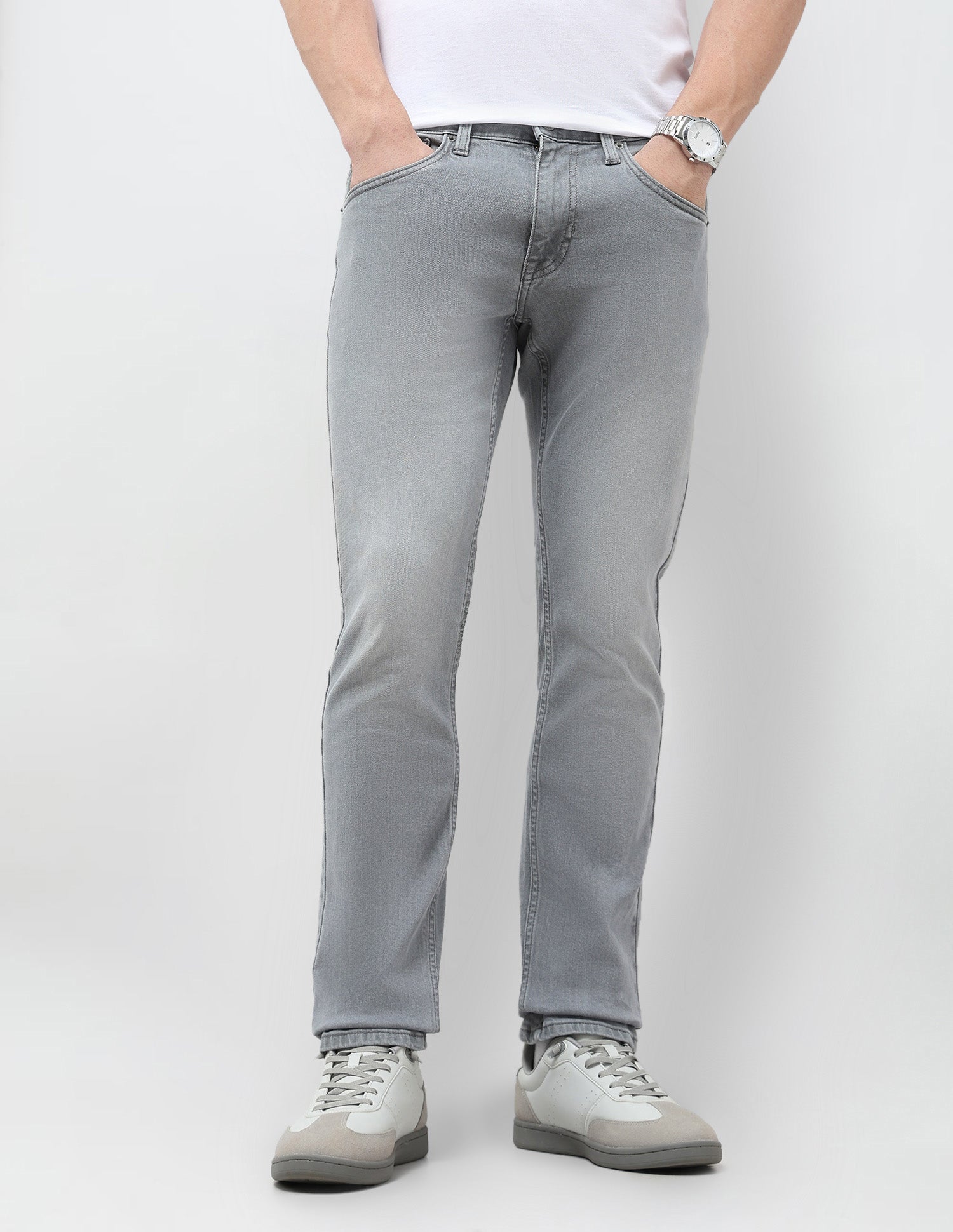 Brandon Slim Tapered Fit Grey Jeans