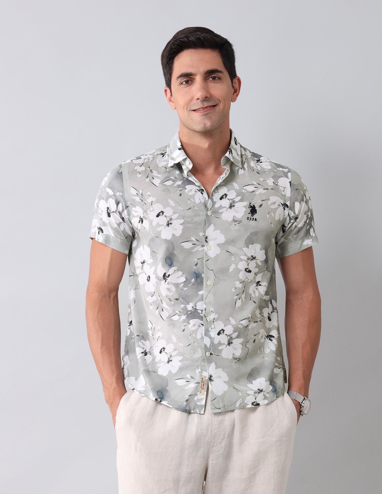 Regular Fit Floral Printed Shirt