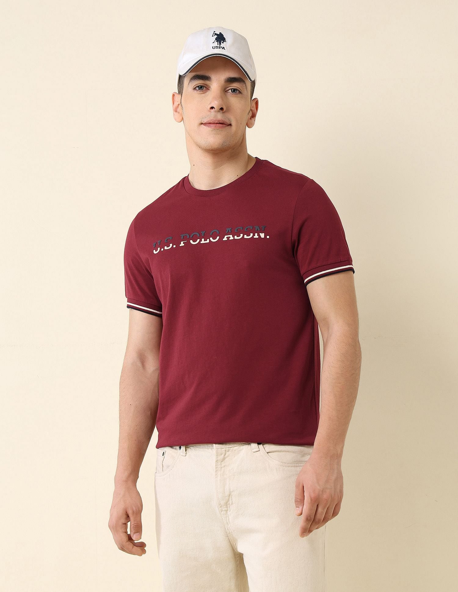 Brand Printed Slim Fit T-Shirt