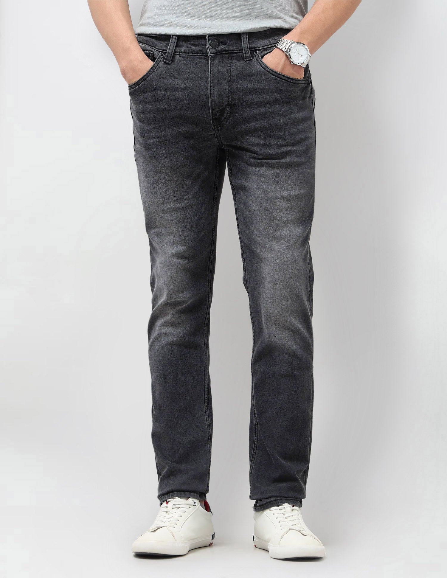 Brandon Slim Tapered Fit Black Jeans