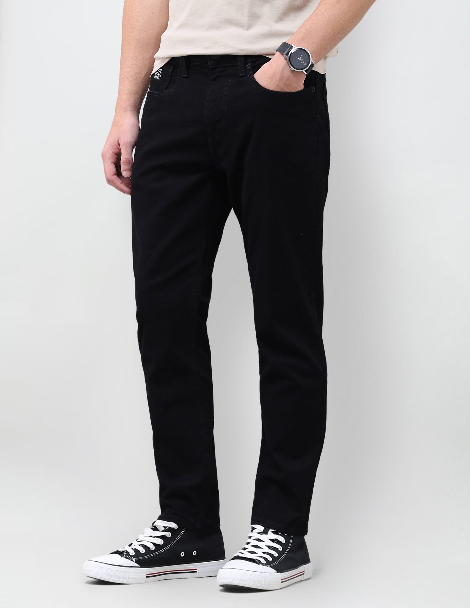 Solid Slim Fit Jeans Black - U.S. Polo Assn. India | Large
