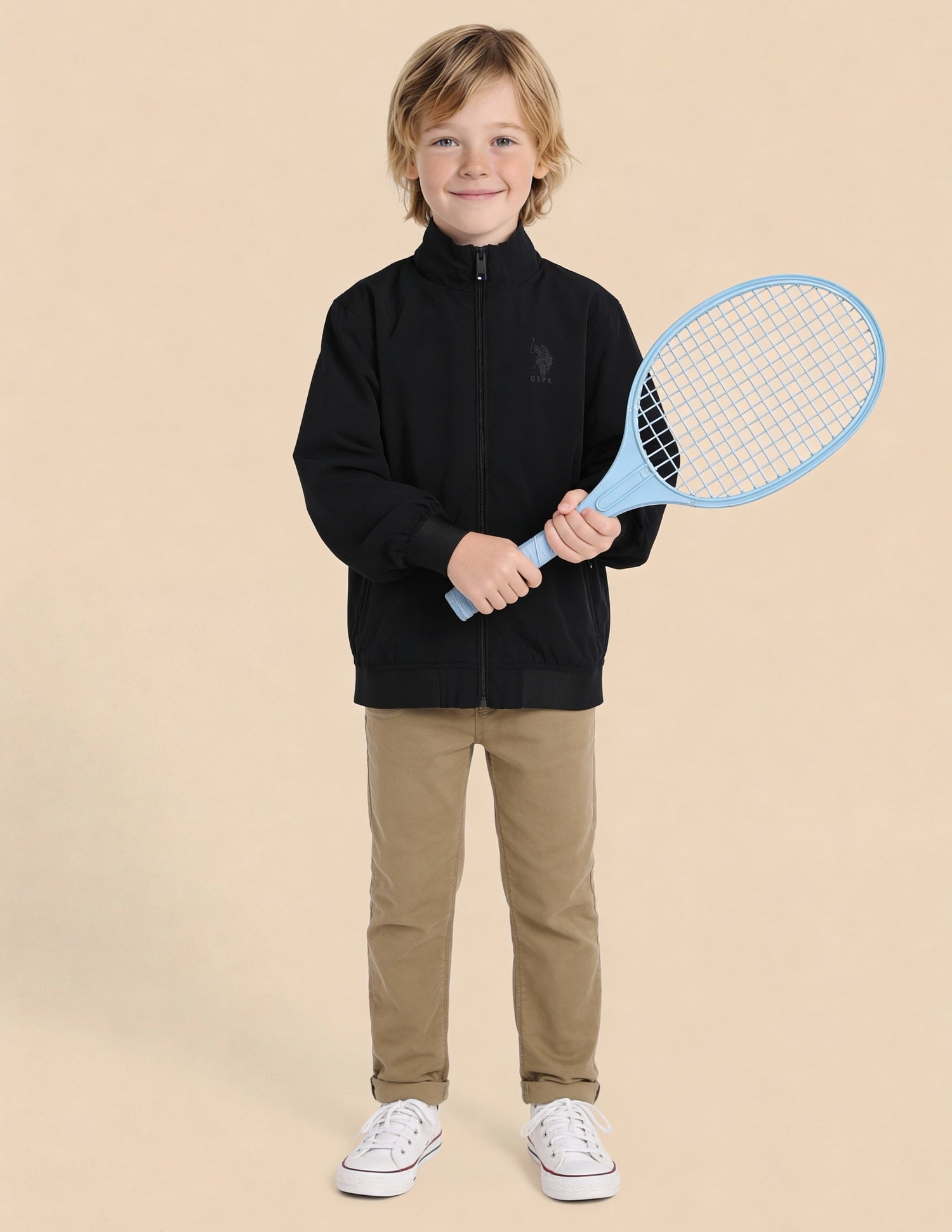 Boys Solid Regular Fit Casual Jacket