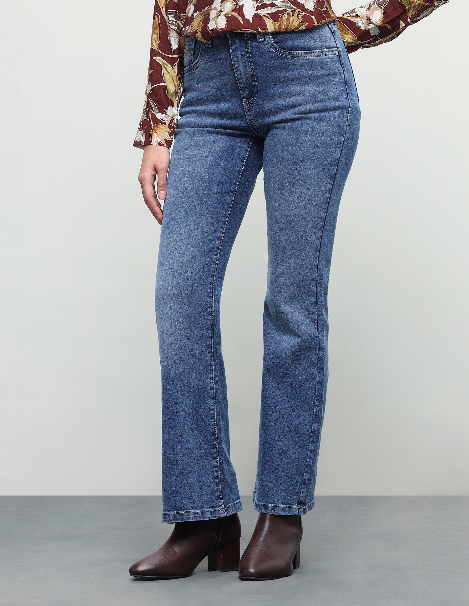 Bootcut Fit Blue Jeans