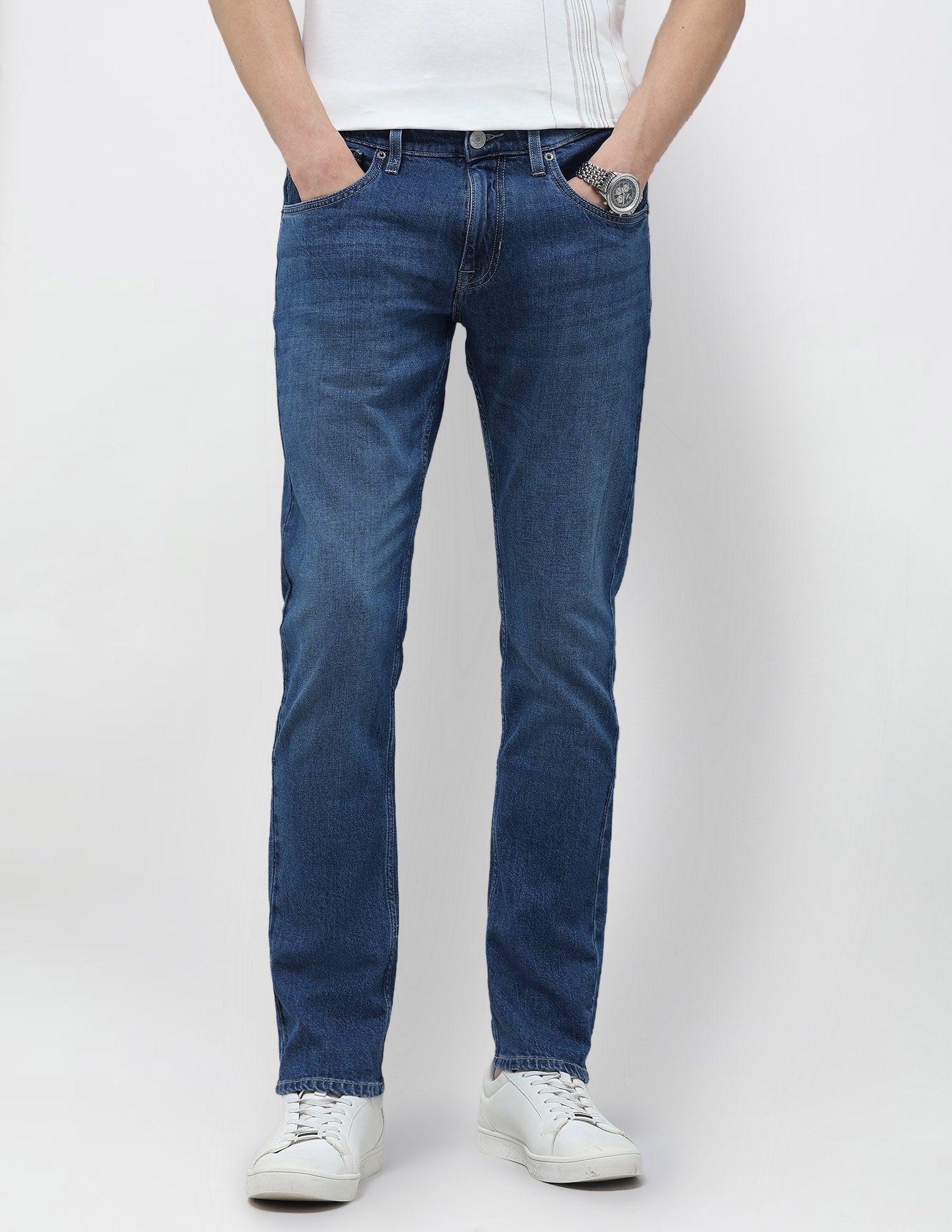 Brandon Slim Tapered Fit Whiskered Jeans