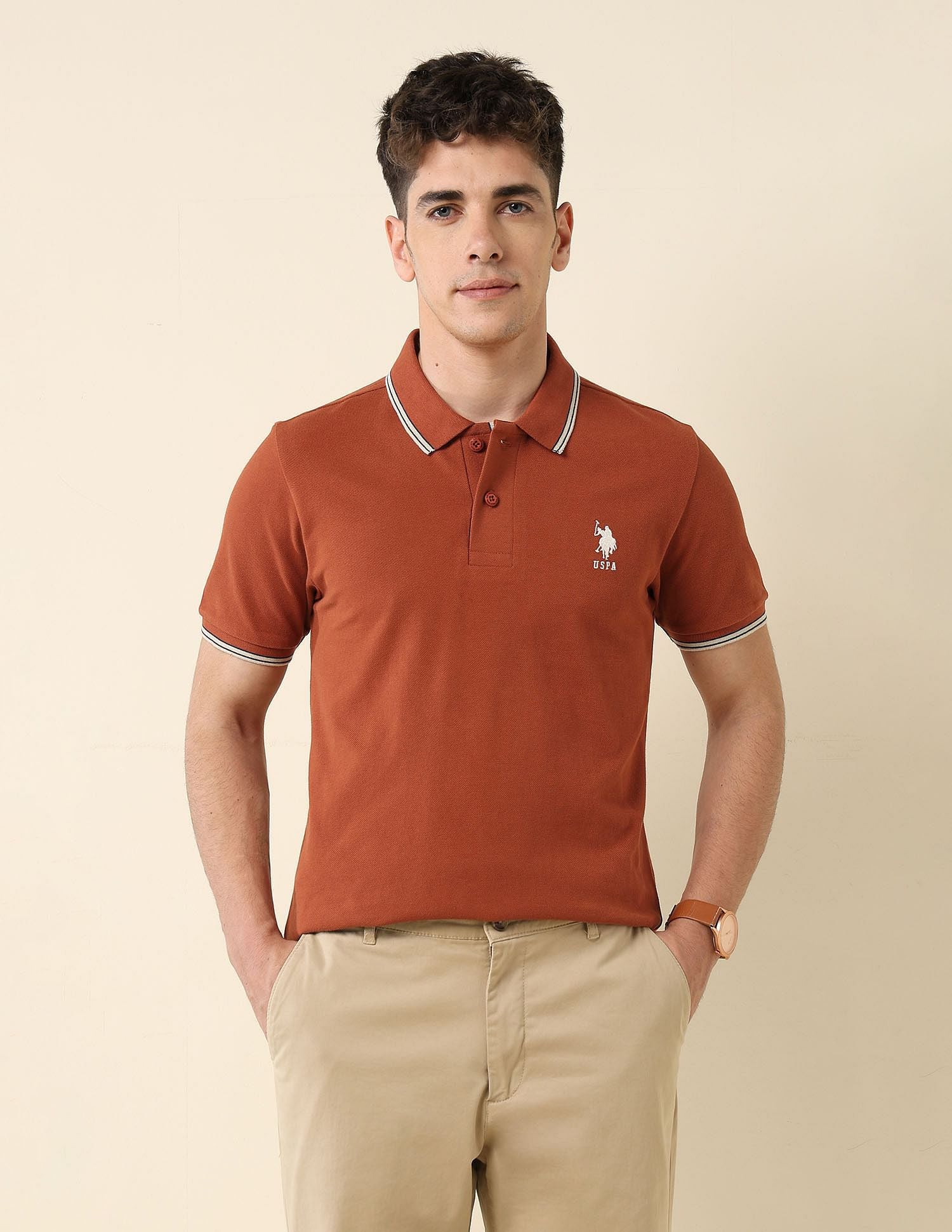 Solid Slim Fit Polo Shirt