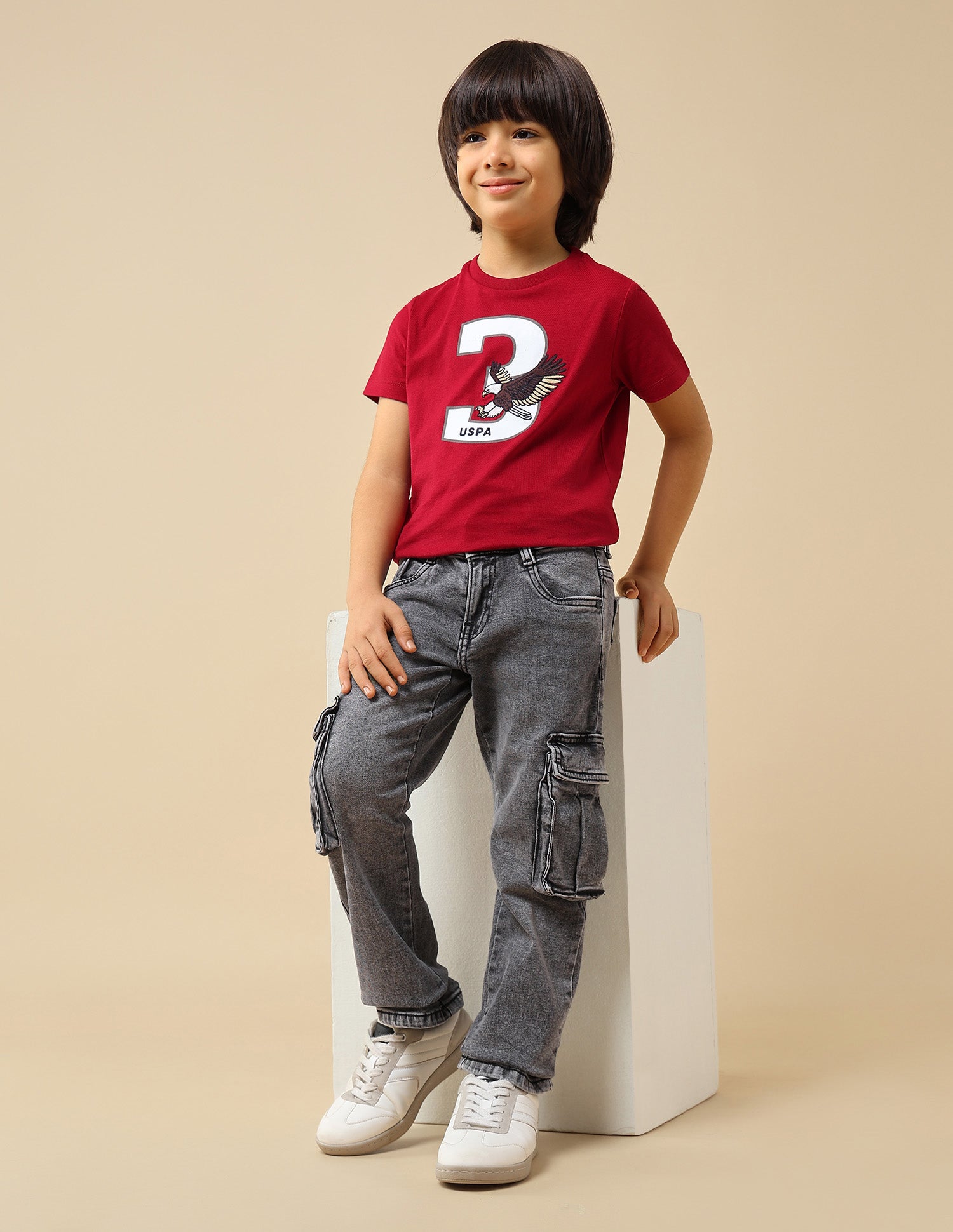 Boys Relaxed Fit Cargo Jeans