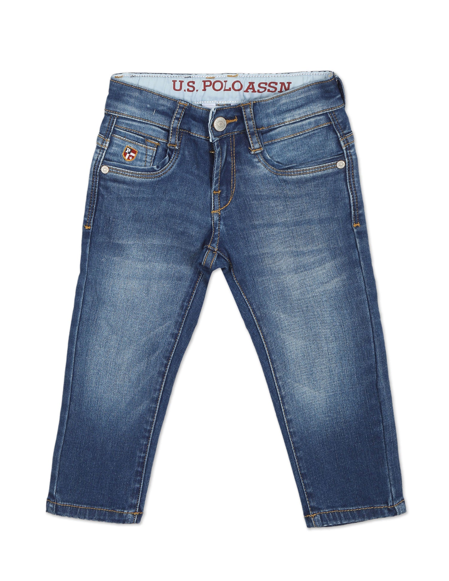 Mid Rise Stone Wash Jeans Blue - U.S. Polo Assn. India | Large