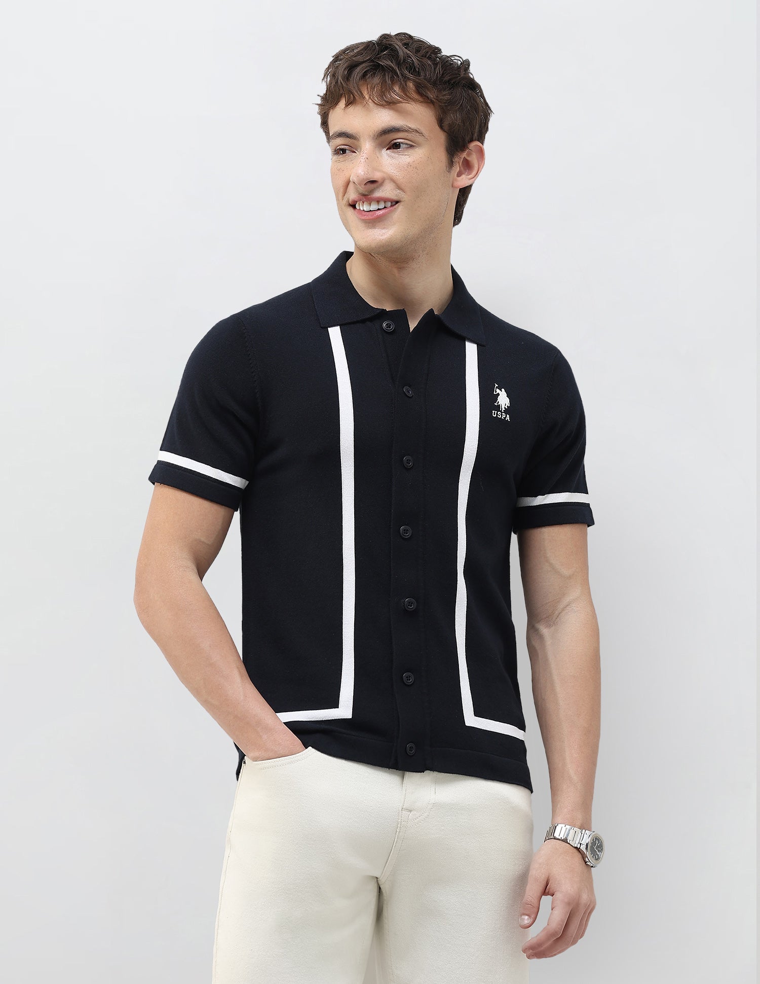 Knitted Slim Fit Shirt