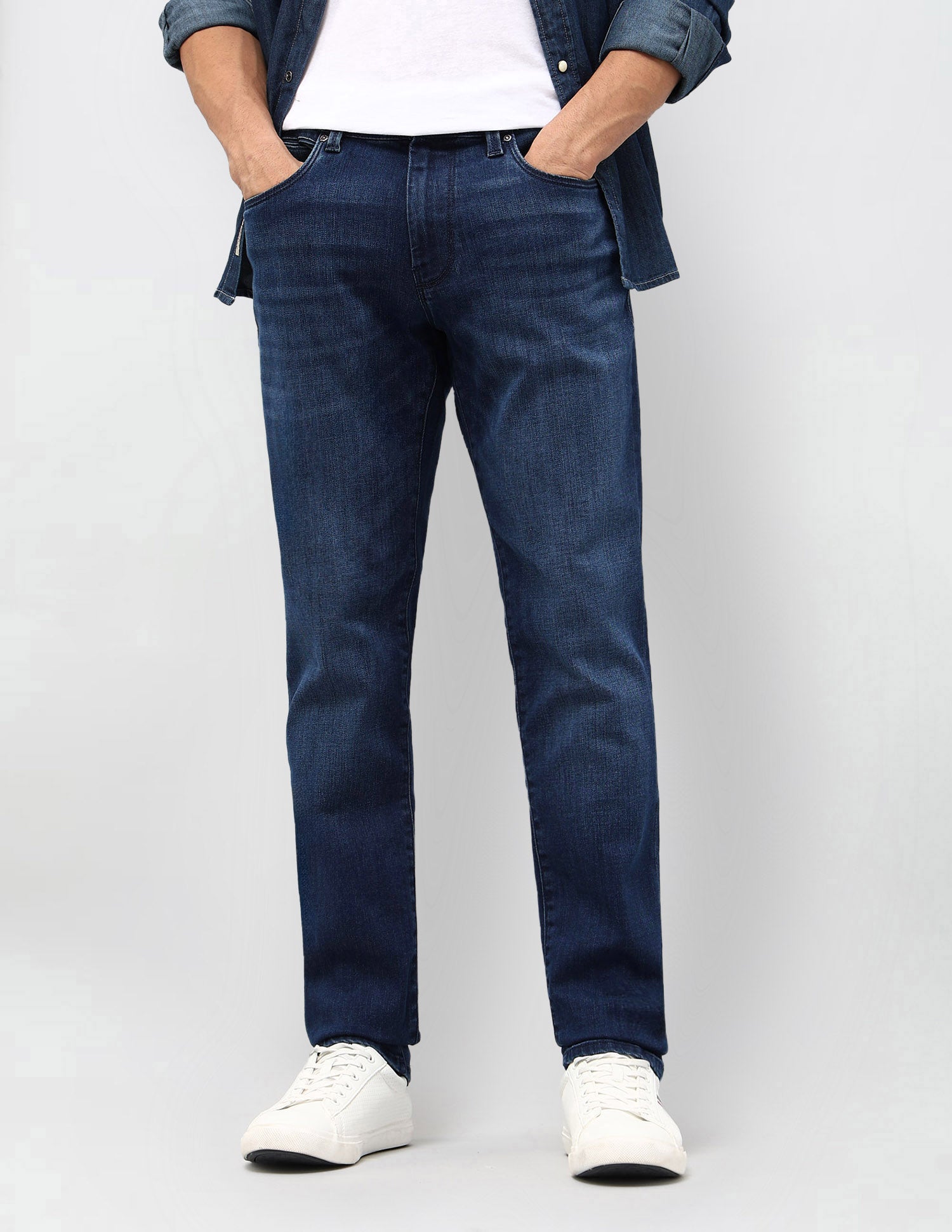 Brandon Slim Tapered Fit Blue Jeans