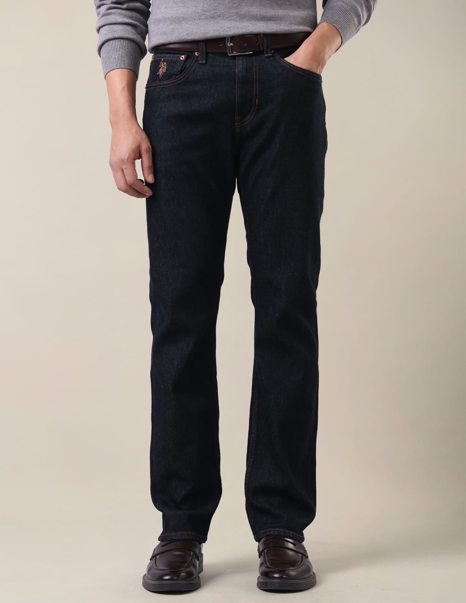 Harold Slim Straight Fit Blue Jeans